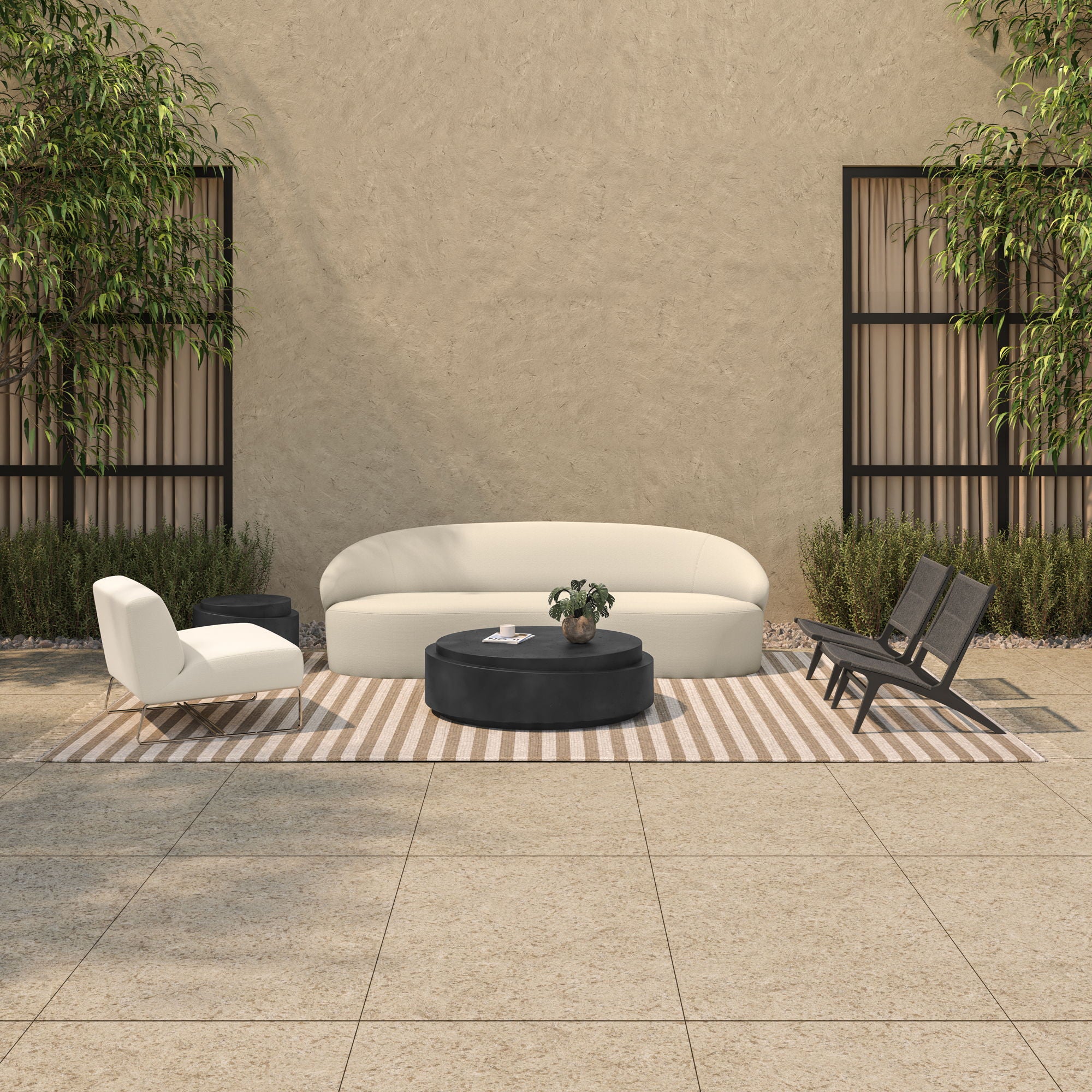 Cosmo - Outdoor Accent Table - Black - Image 3
