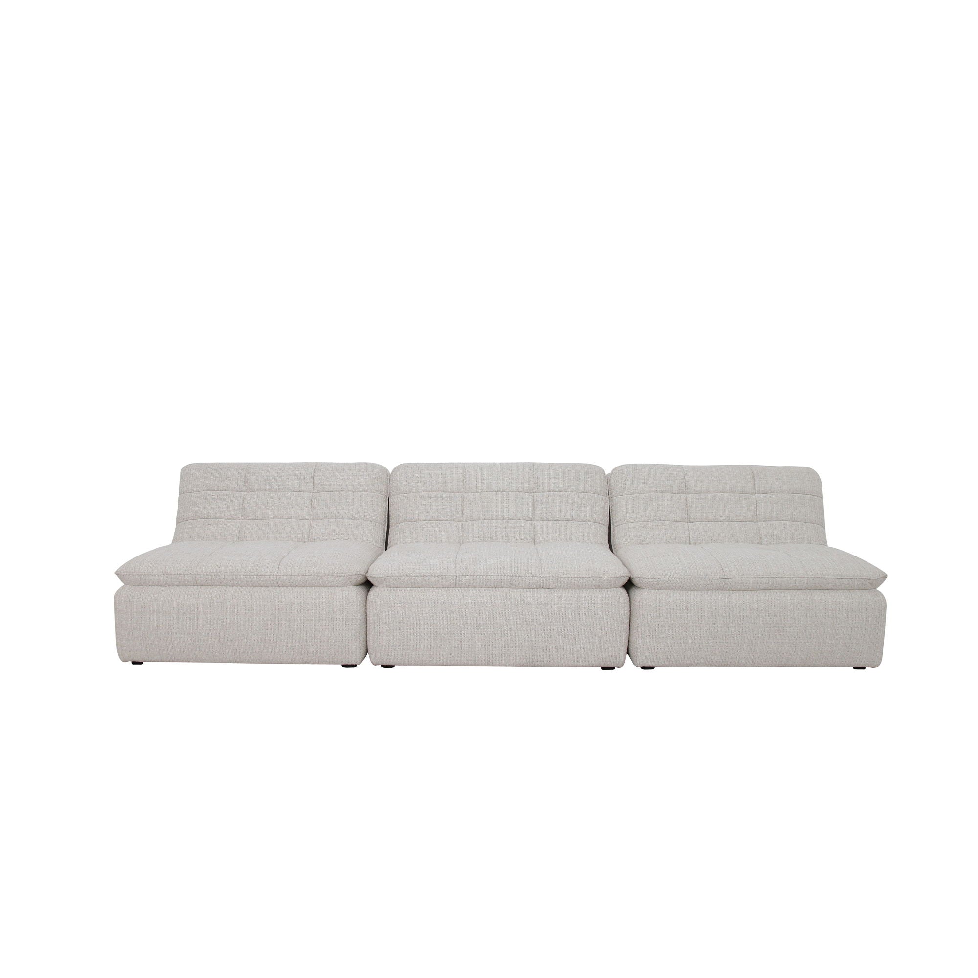 Lino – Armless Modular Sofa – Textured Oat / Beige