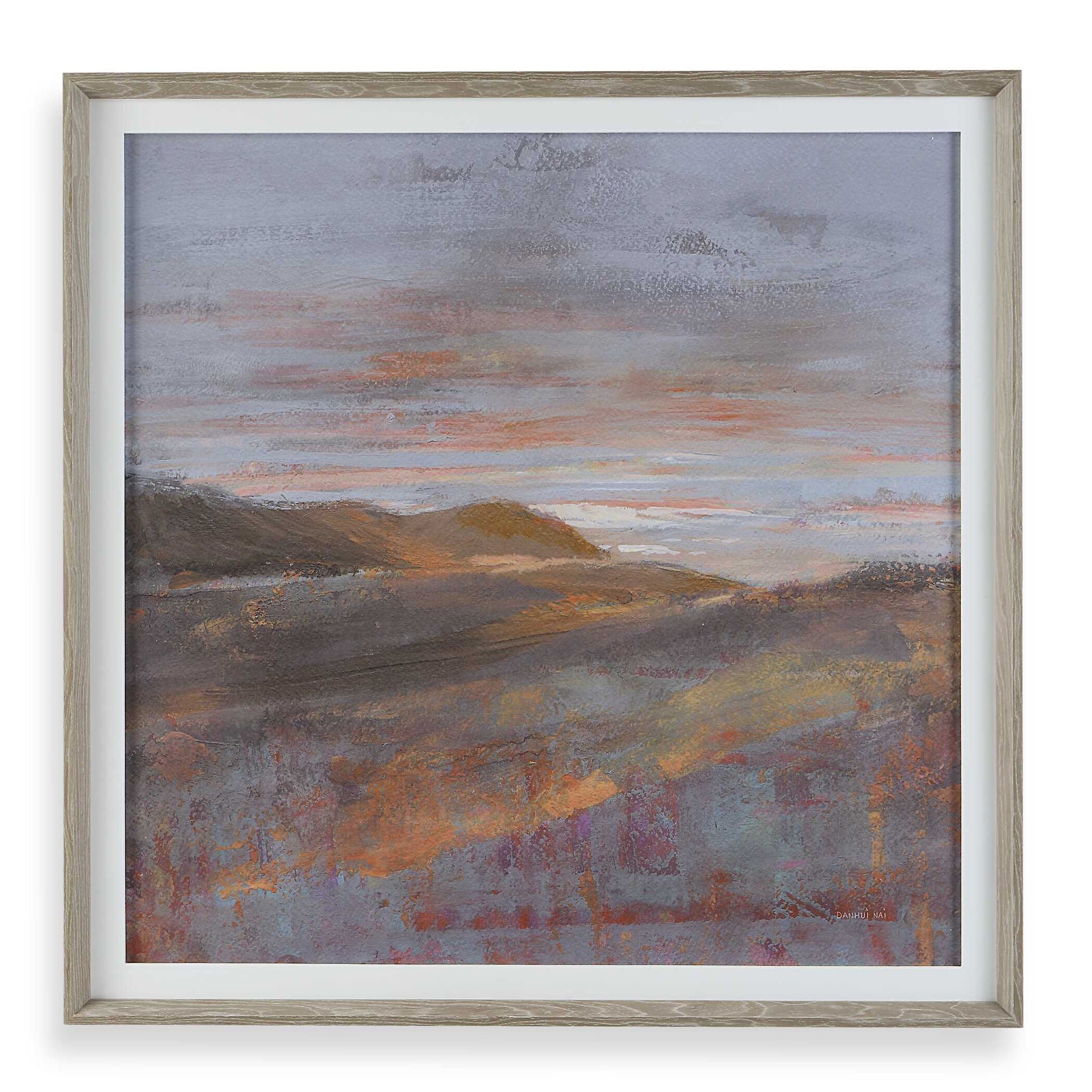 Dawn On The Hills - Framed Print - Purple - Image 1