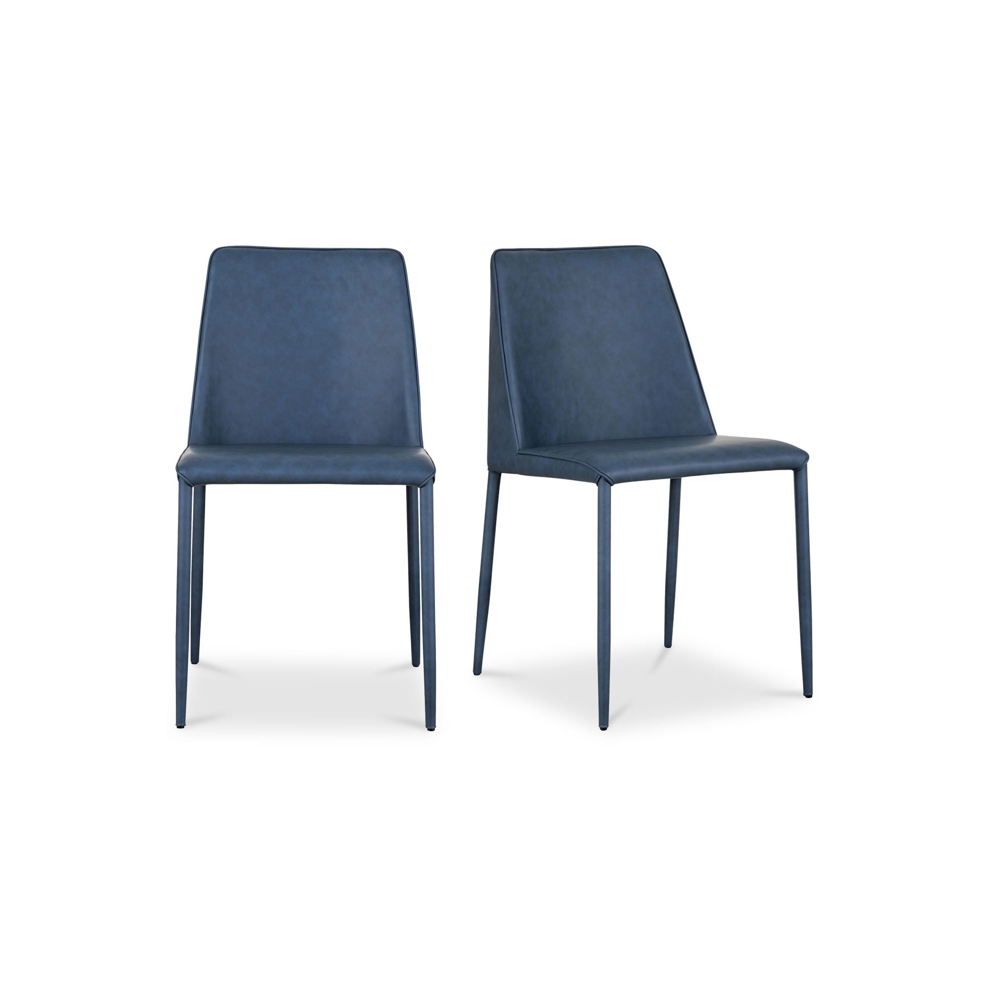 Nora - Vegan Leather Dining Chair (Set of 2) - Ocean Cavern Gray - Image 1