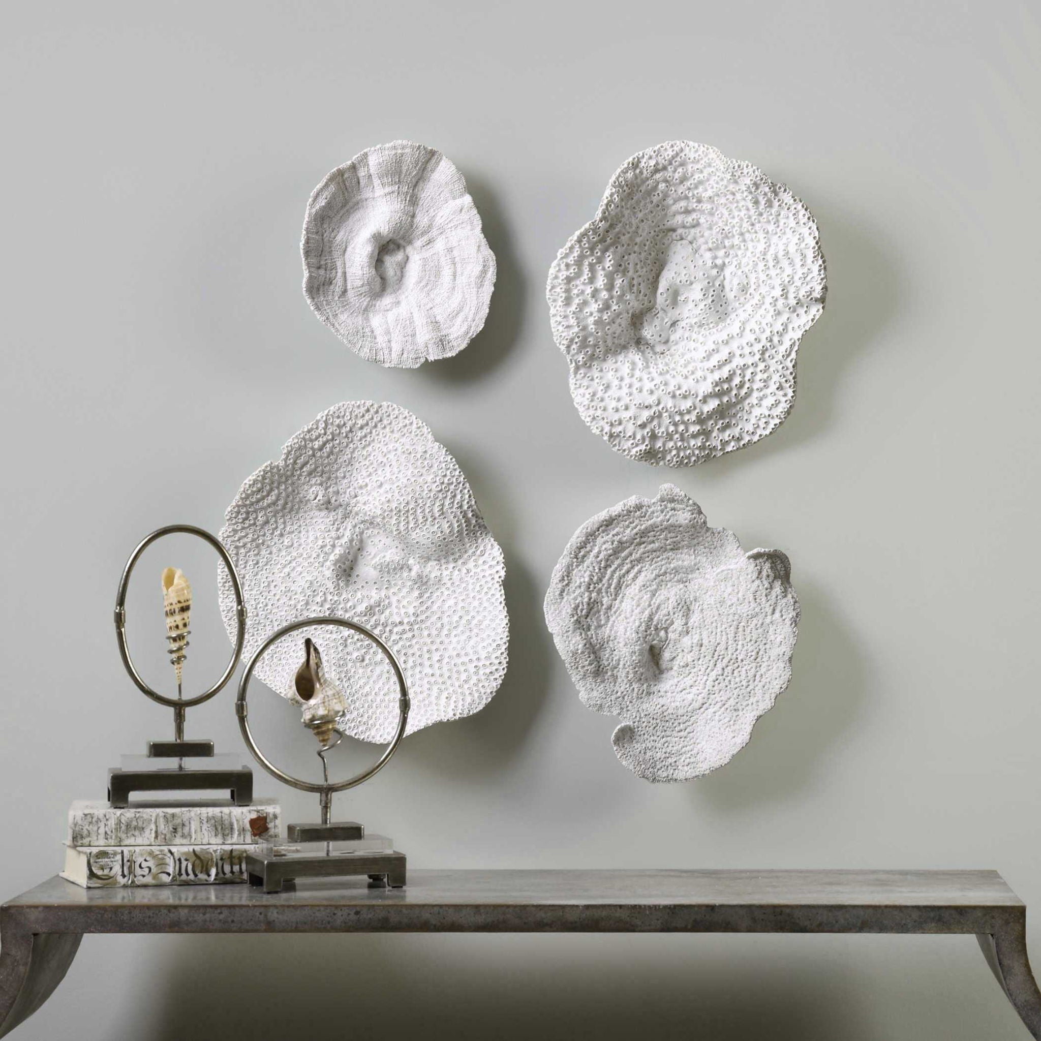 Sea Coral - Wall Art (Set of 4) - White - Image 2