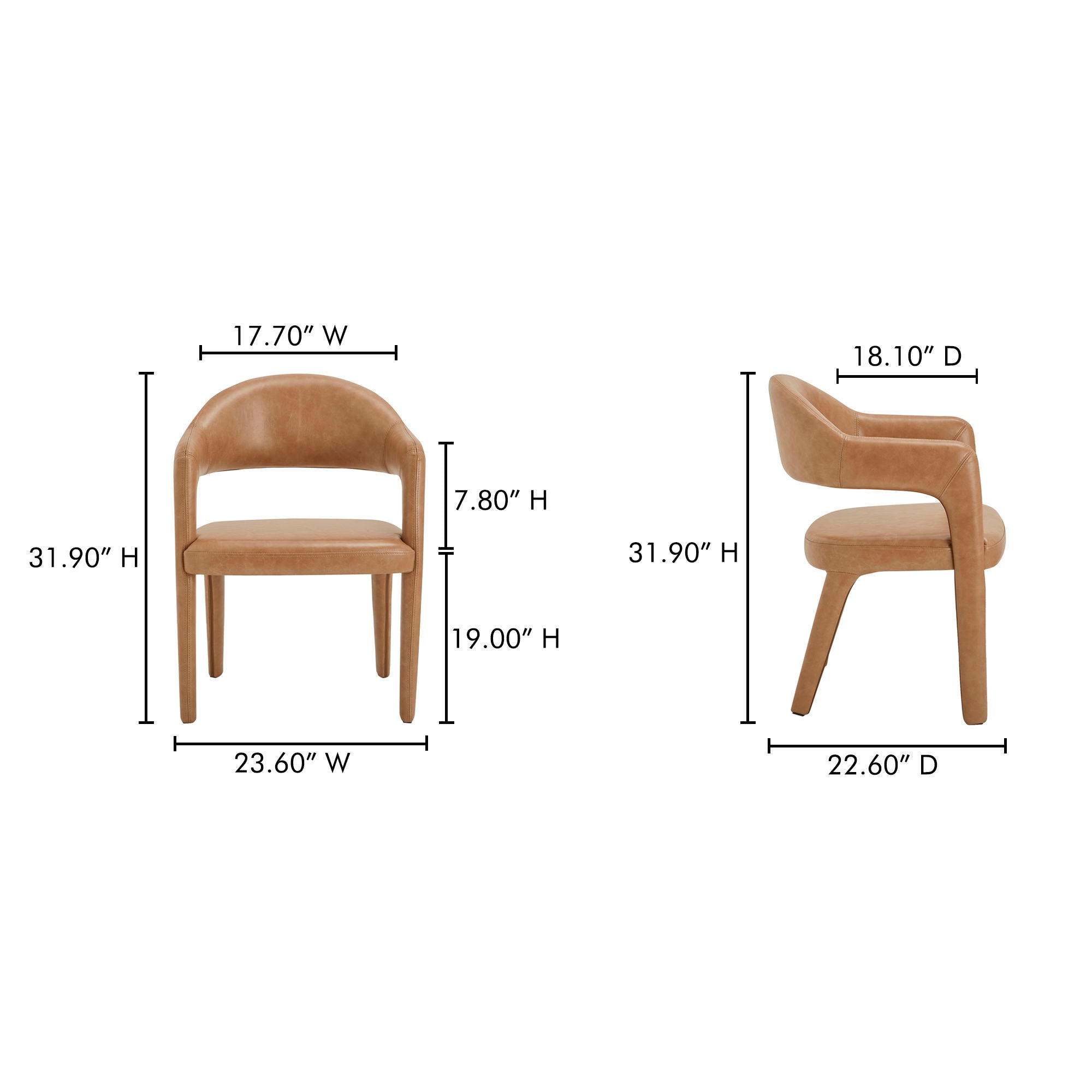 Martens - Dining Chair - Brown - Image 3