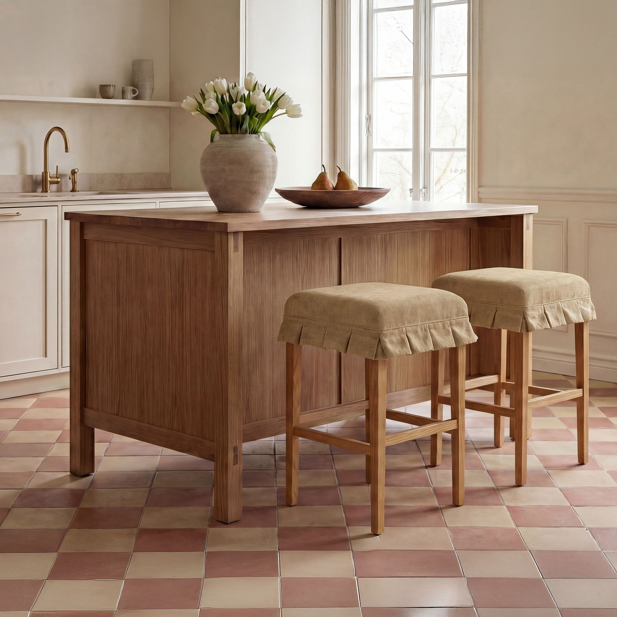 Anna – Counter Stool – Light Brown