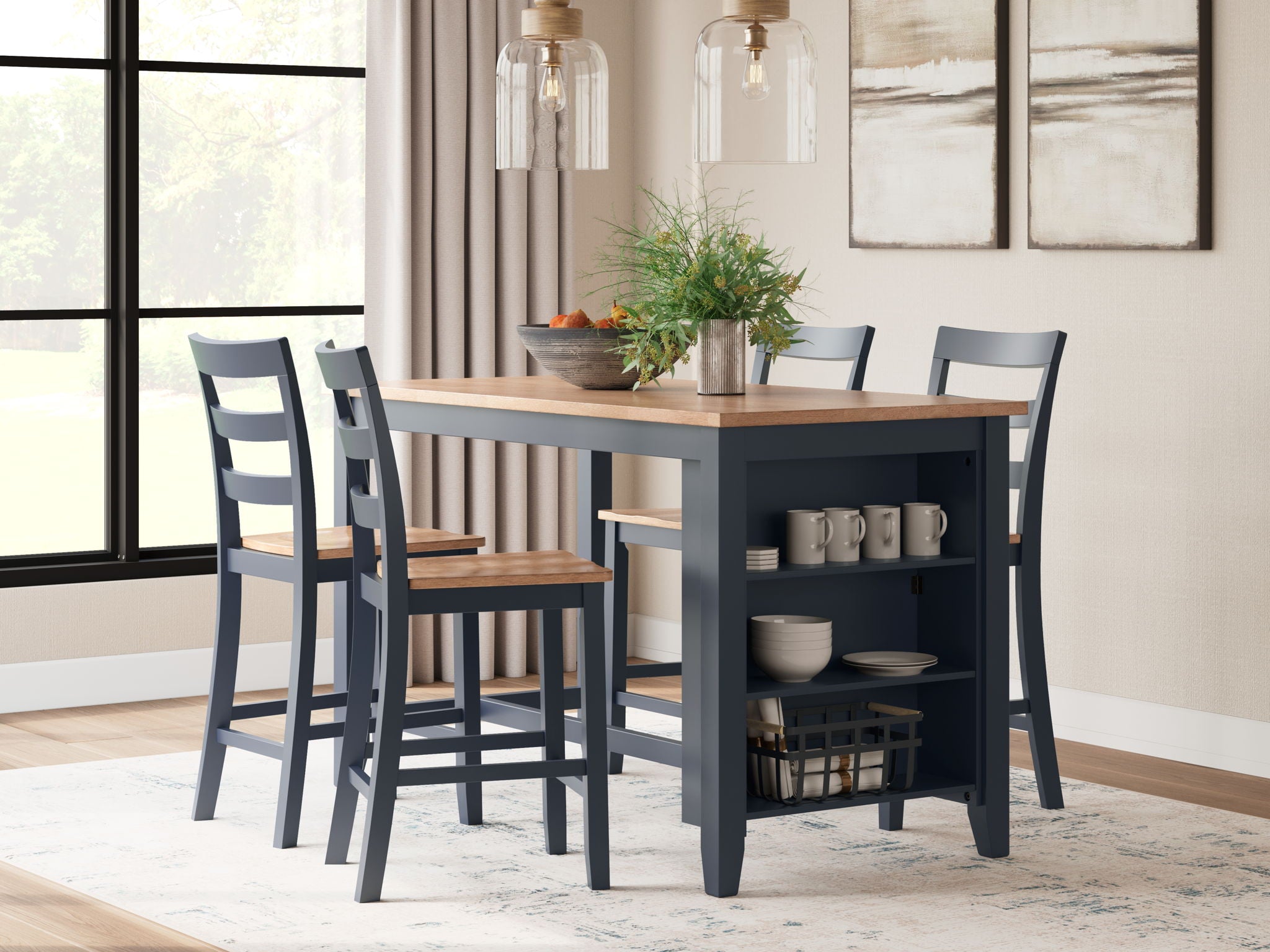 Gesthaven - Rectangular Dining Room Counter Set - Image 2