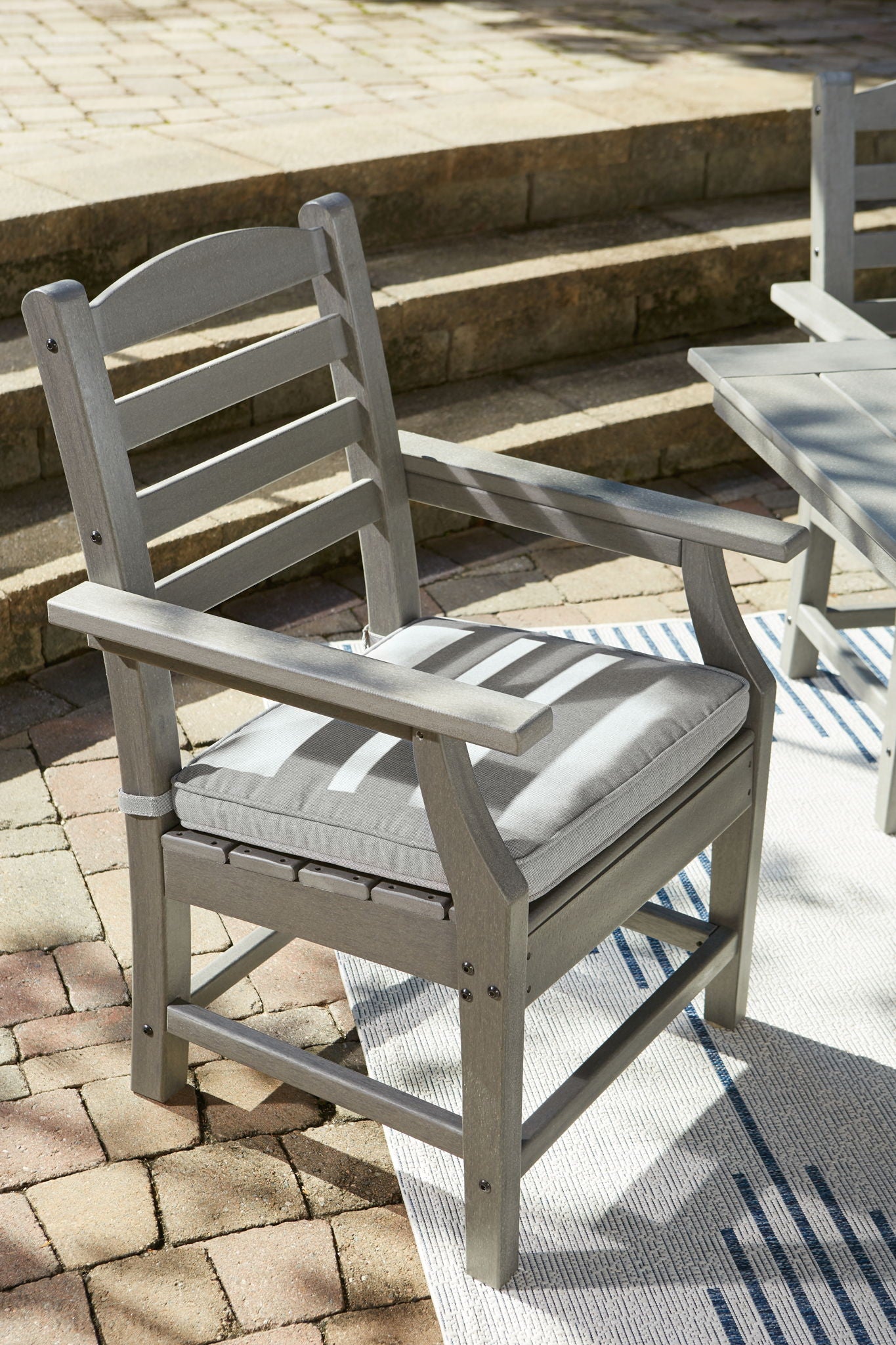 Visola - Arm Chair With Cushion (Set of 2) - Gray - Image 3