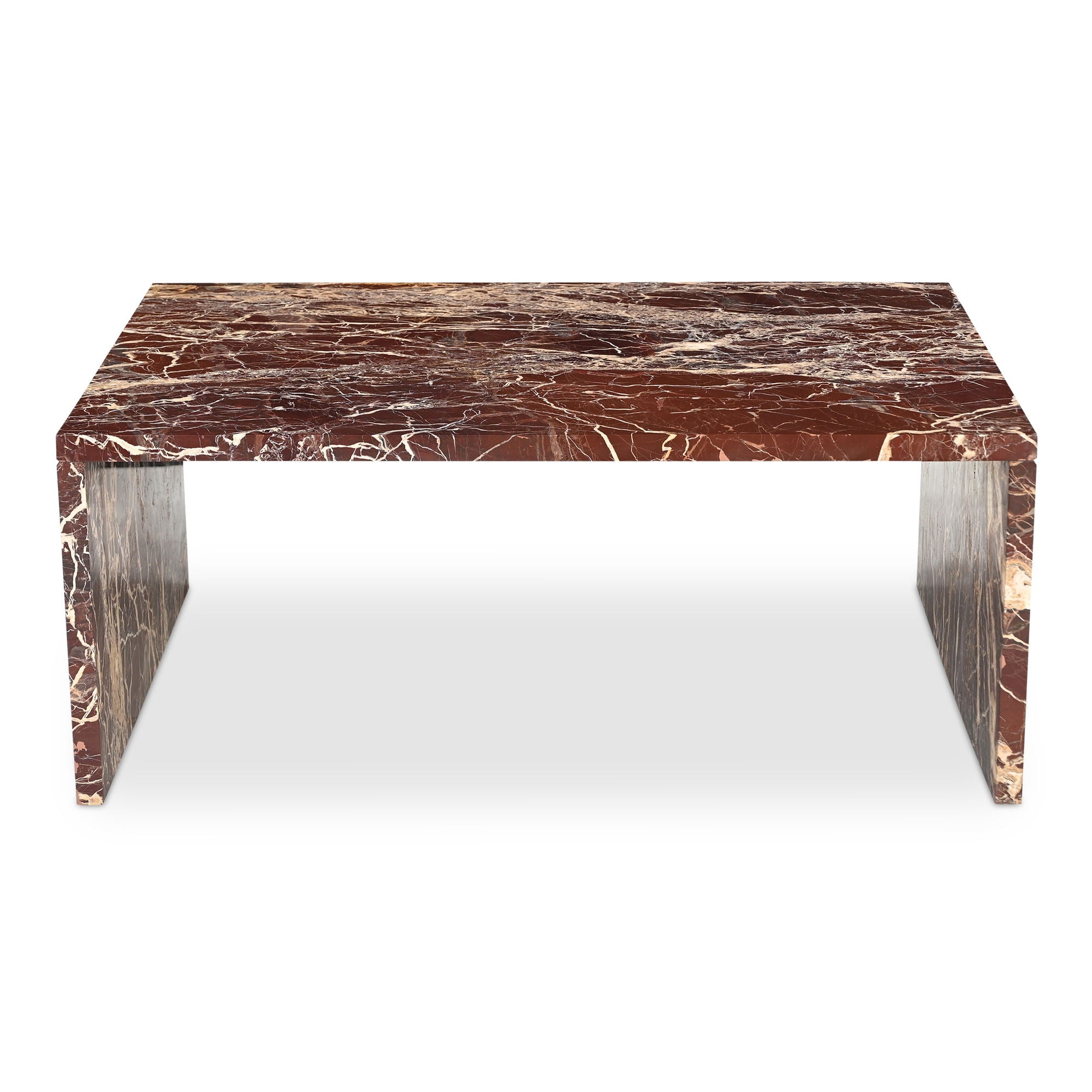 Rosa - Coffee Table - Rosso Levnato Marble - Image 1