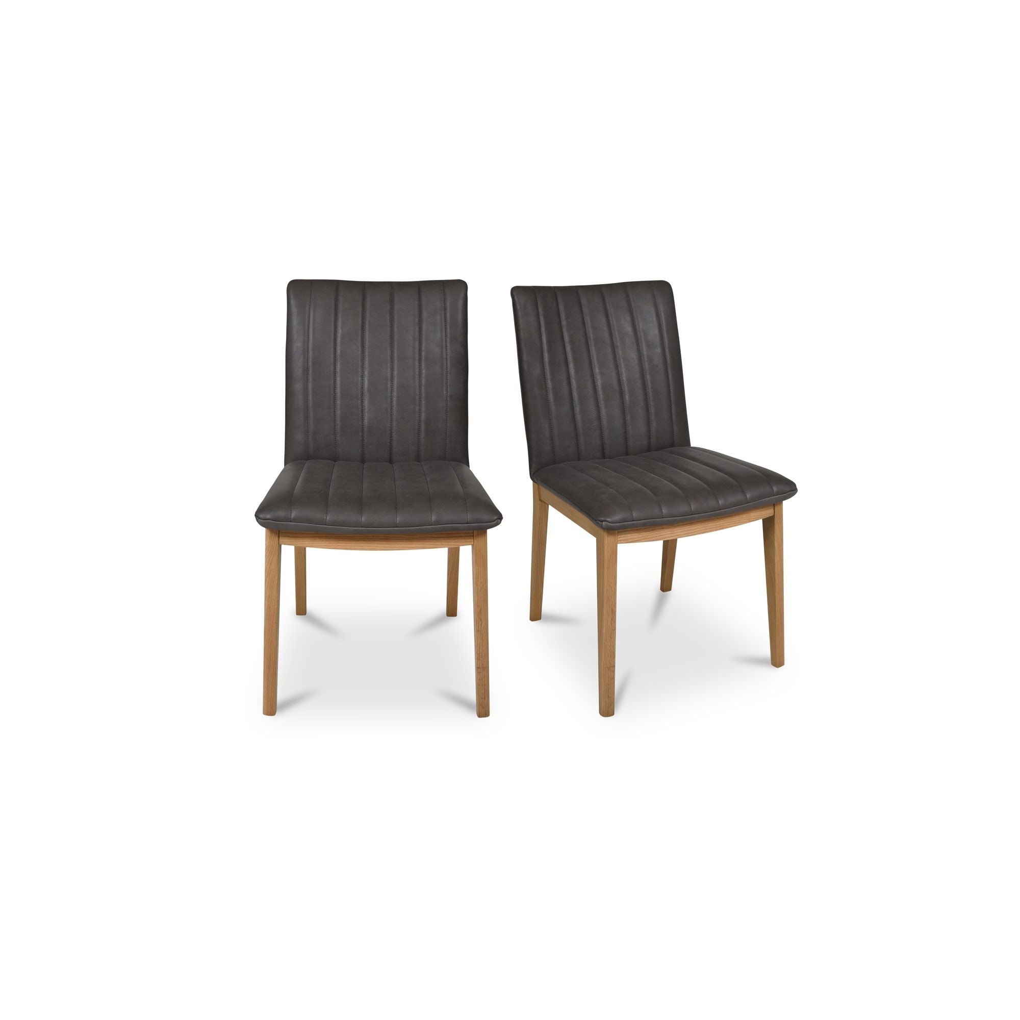 Demi - Leather Dining Chair (Set of 2) - Brown - Image 1