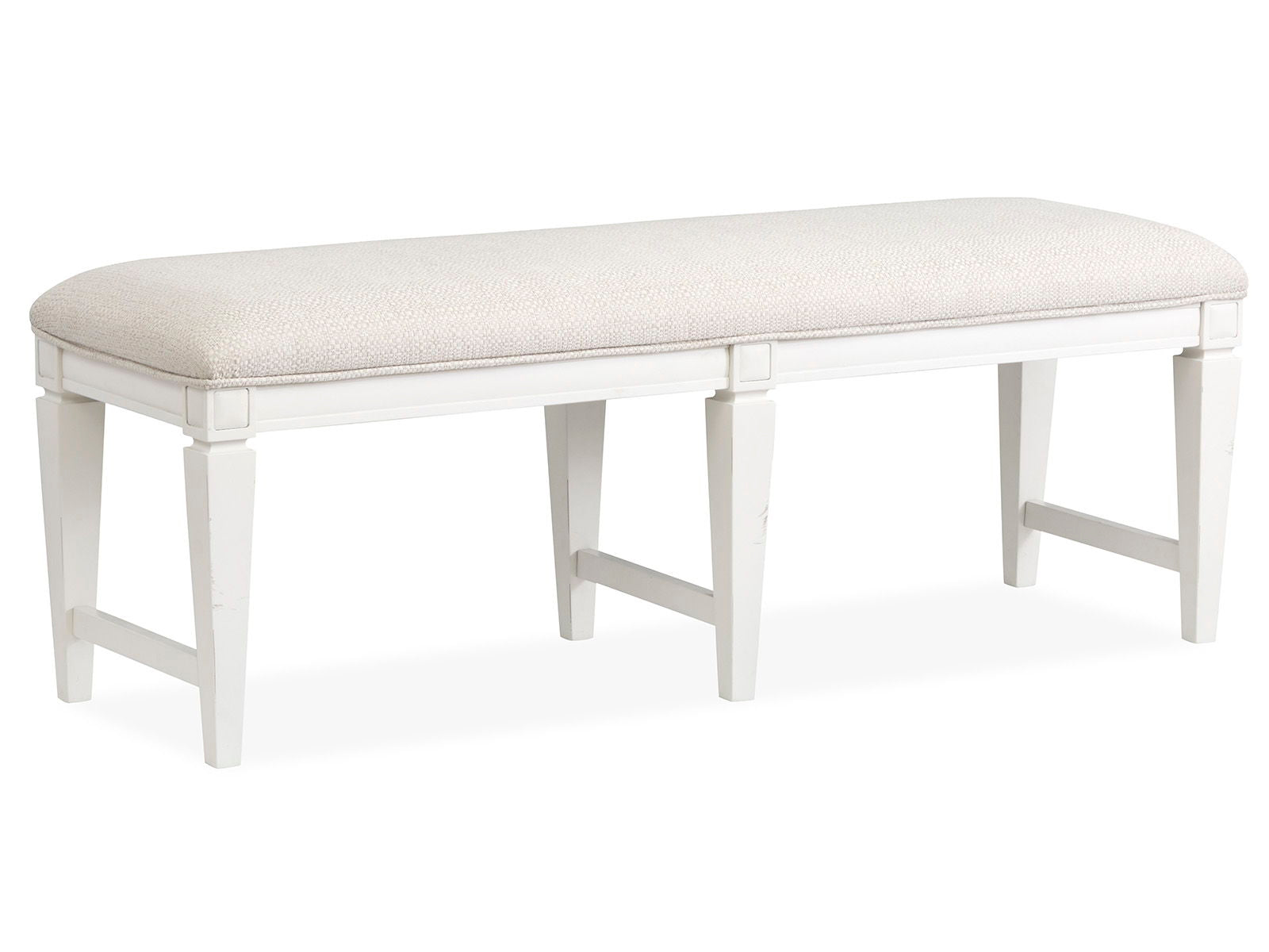 Willowbrook – Upholstered Bench – Egg Shell White