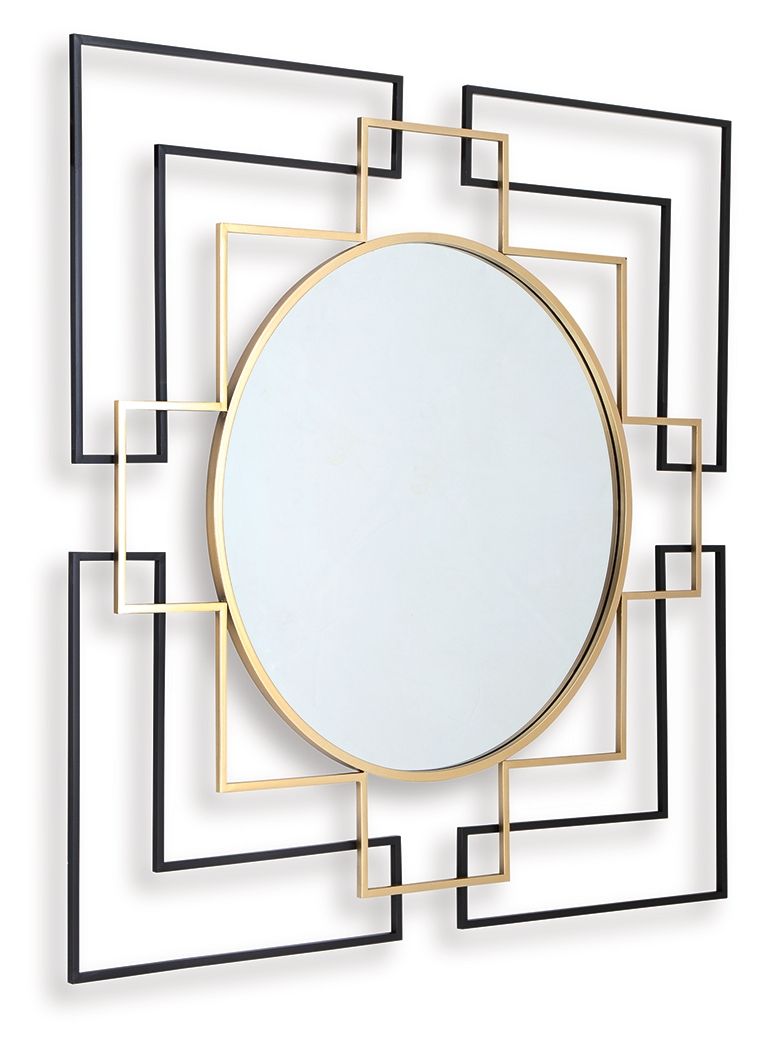 Oceanal - Accent Mirror - Black / Gold Finish - Image 3