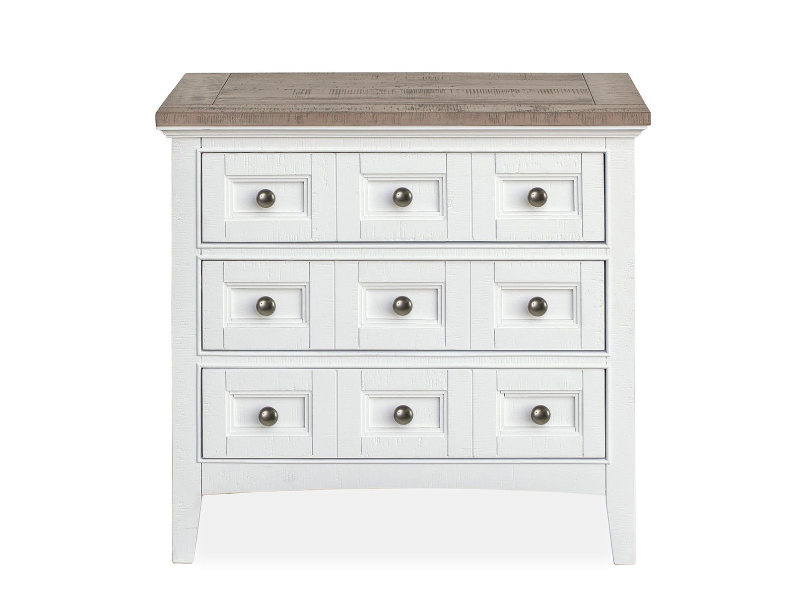 Heron Cove - Two Tone Drawer Nightstand - Chalk White And Dovetail Gray - Image 3