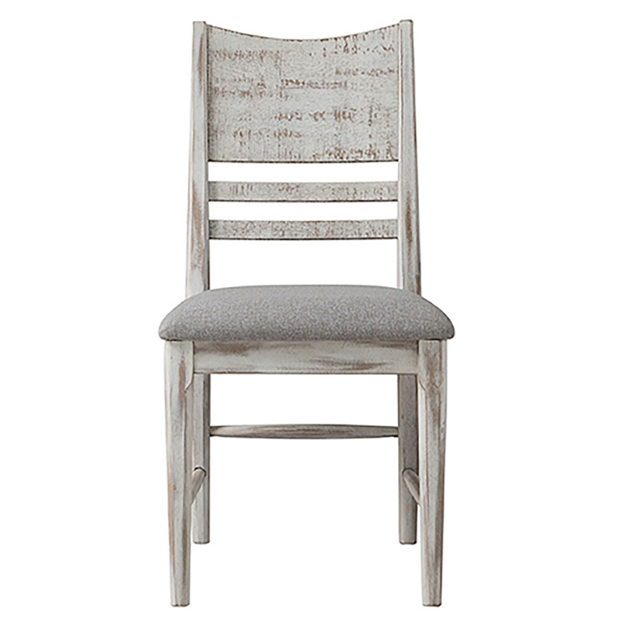 Modern Rustic - Panel Chair - Weathered White - Image 1