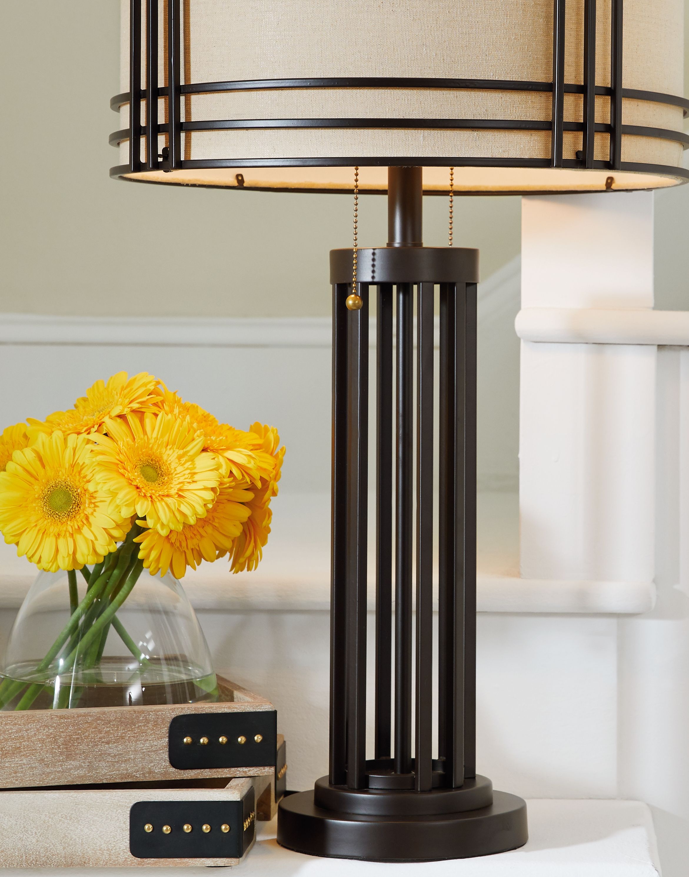 Hanswell - Metal Table Lamp  - Dark Brown - Image 2