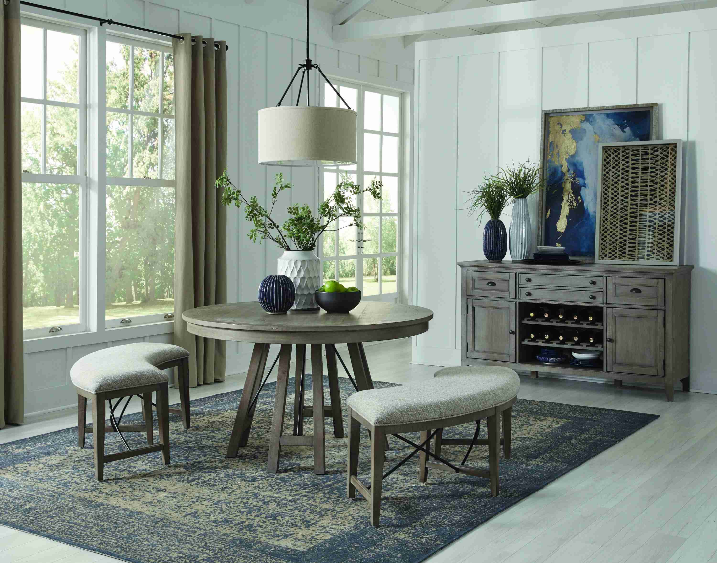 Paxton Place - Round Dining Table - Dovetail Gray - Image 3