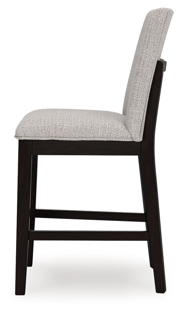 Neymorton - Upholstered Barstool (Set of 2) - Dark Grayish Brown - Image 3