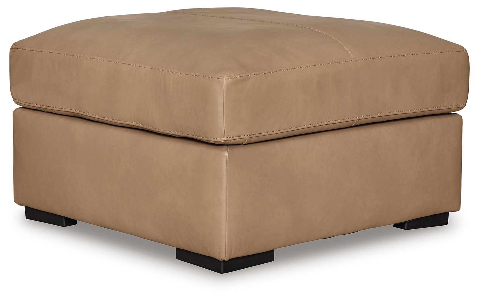 Bandon – Oversized Accent Ottoman – Leather Match – Toffee