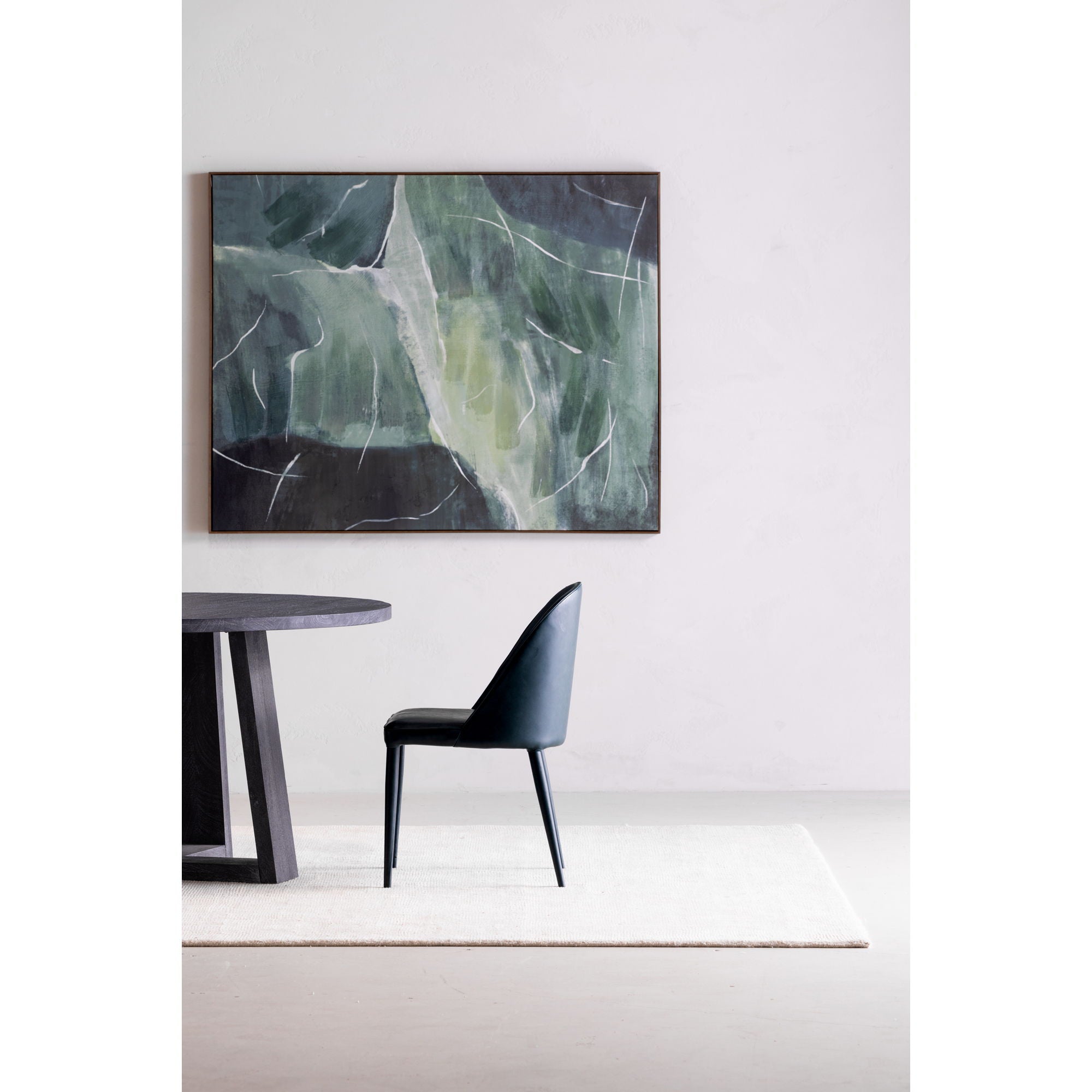 Burton - Vegan Leather Dining Chair (Set of 2) - Dark Teal - Image 3