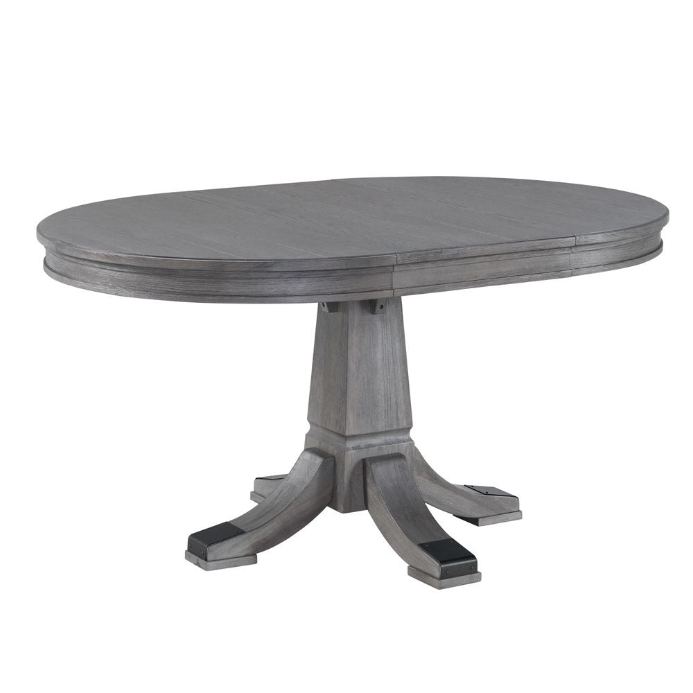 Foundry - Pedestal Table - Brushed Pewter - Image 1
