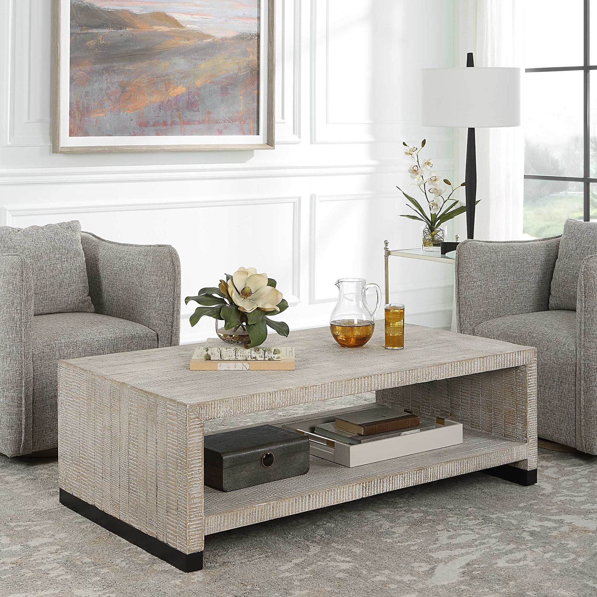 Bosk - White Washed Coffee Table - Image 3