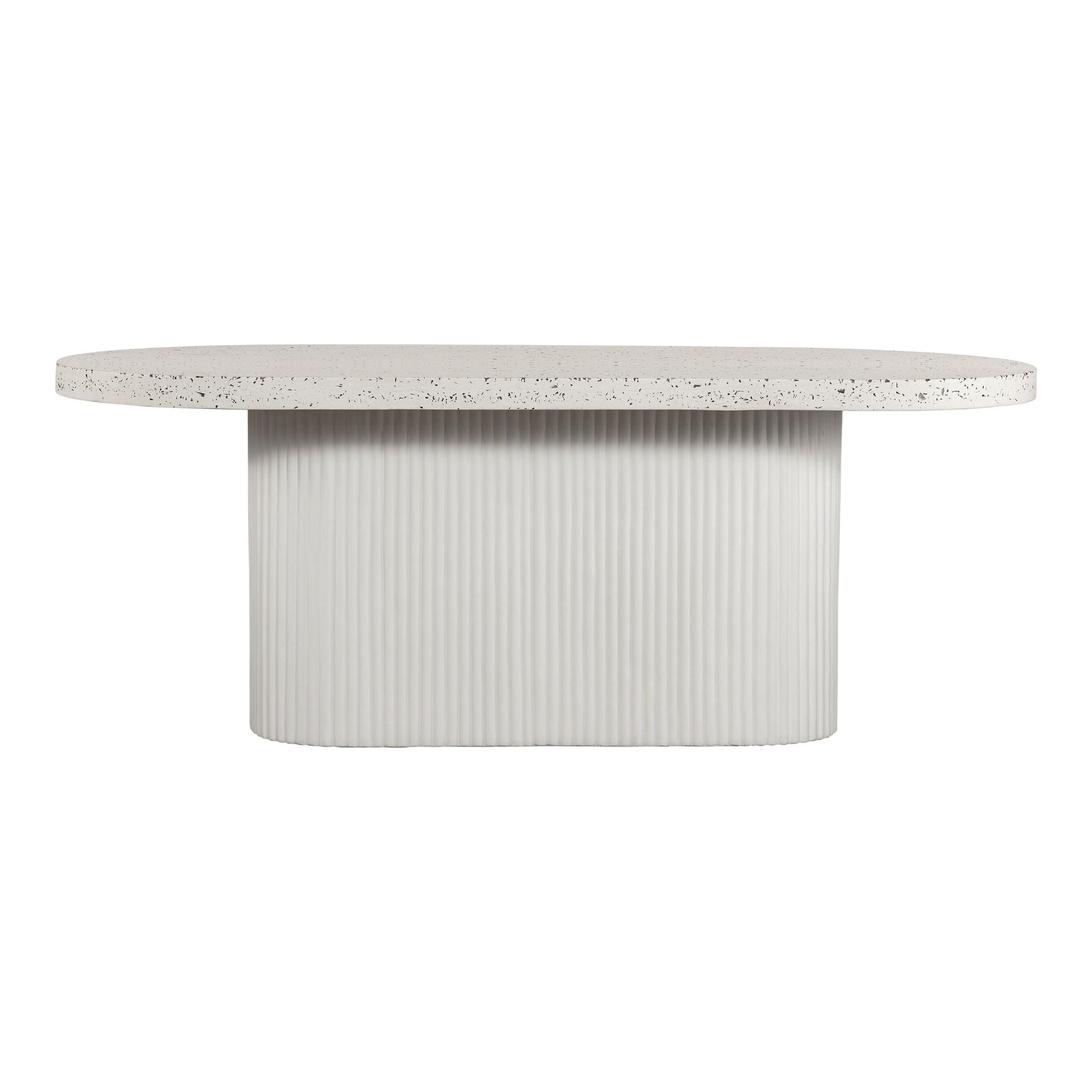 Lyon - Outdoor Cement Dining Table - Pearl Silver - Image 1