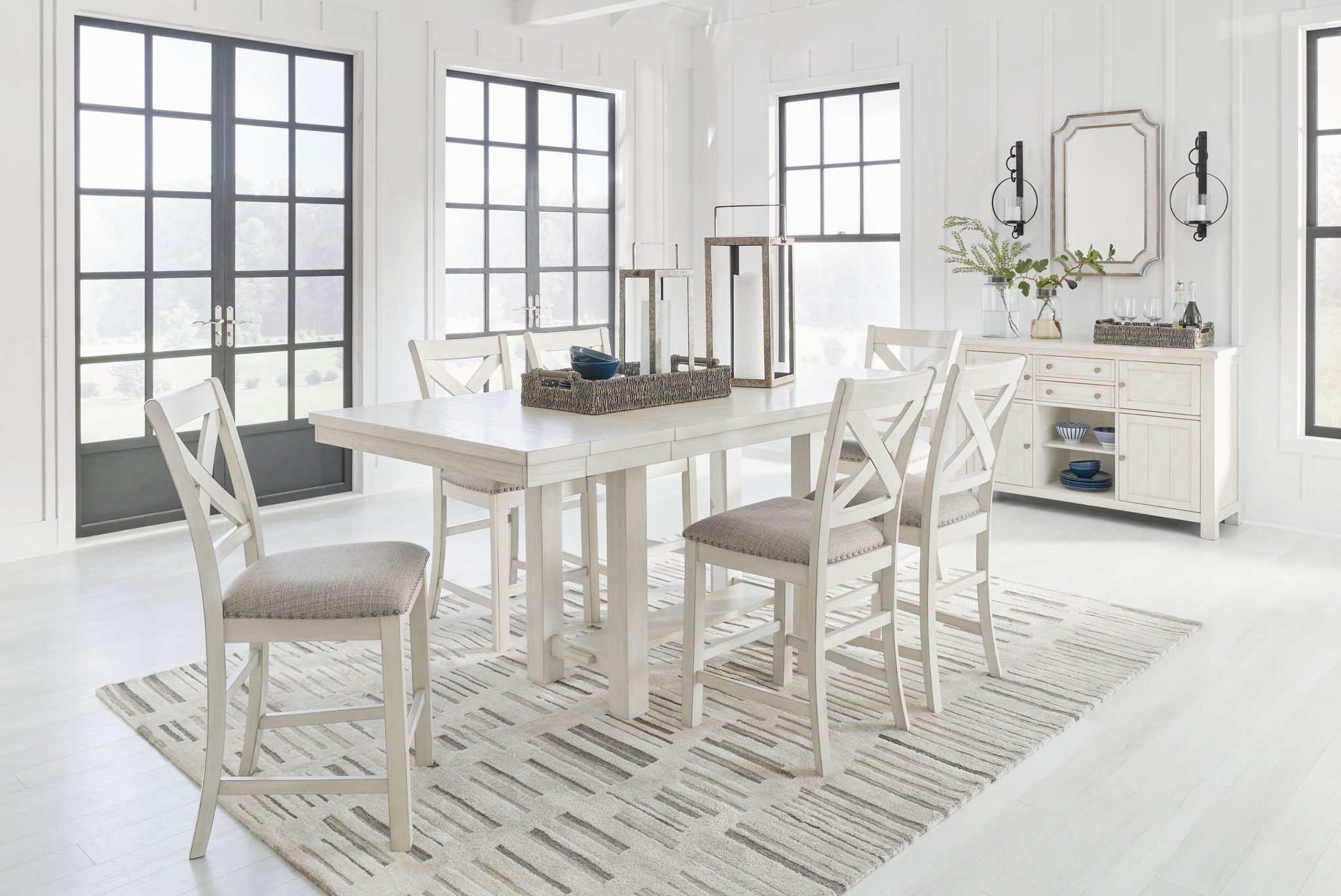 Robbinsdale - Rectangular Counter Height Dining Extension Table Set - Image 3