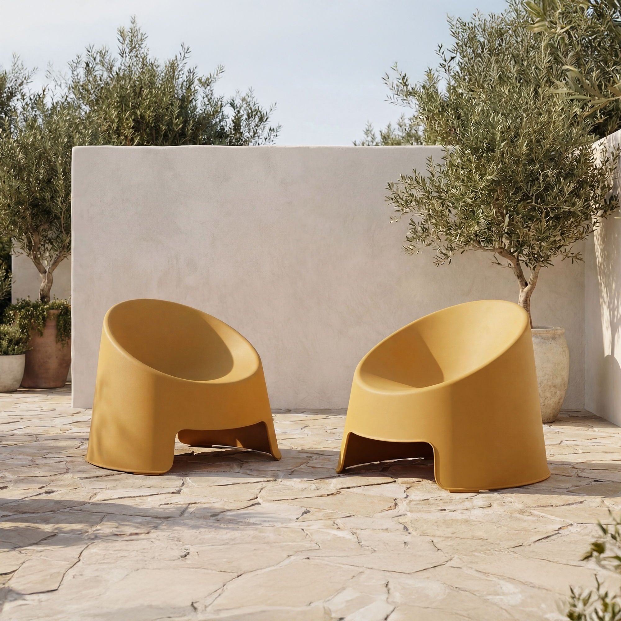 Nolla – Outdoor Accent Chair (Set of 2) – Yellow