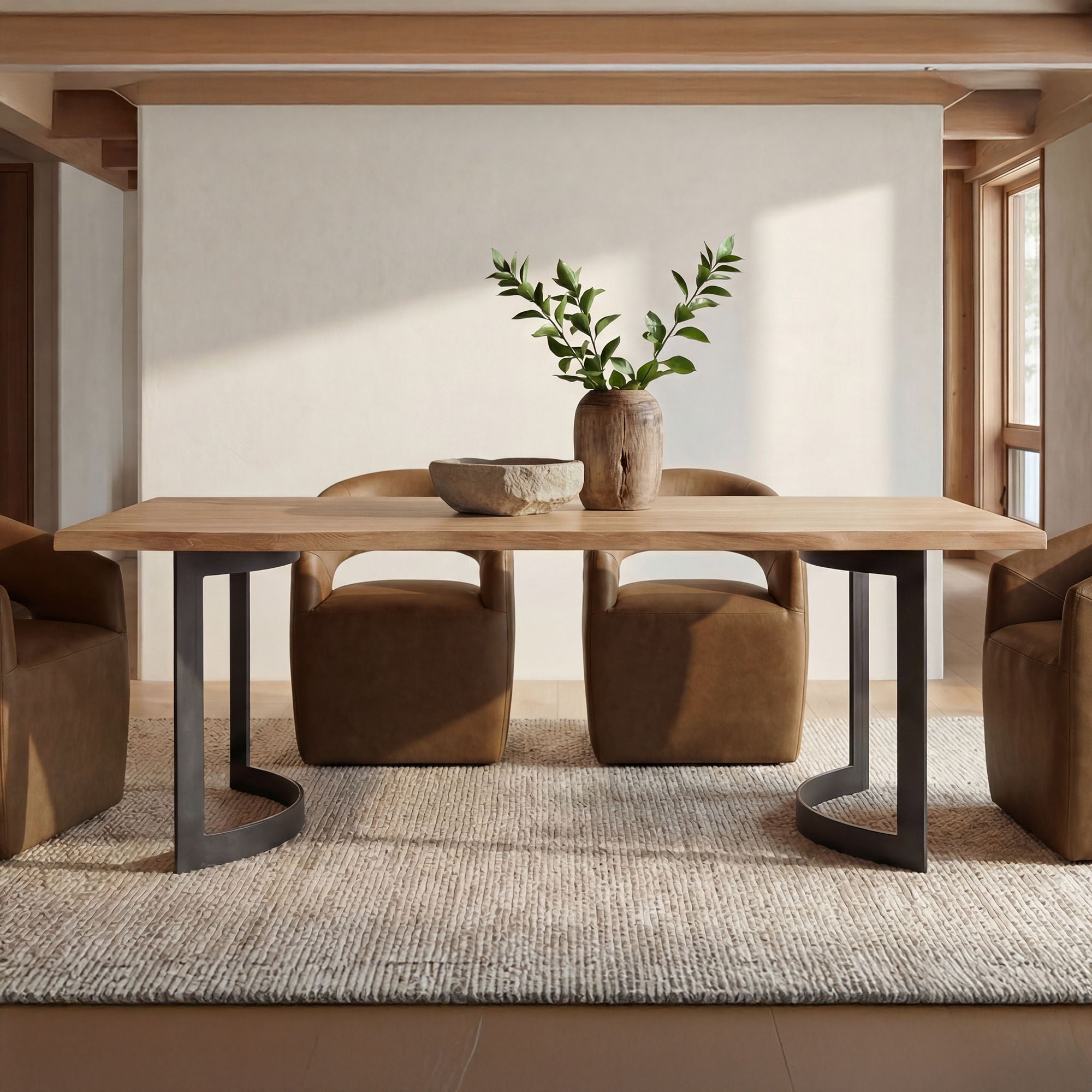 Barrow - Rolling Dining Chair - Tan - Image 1