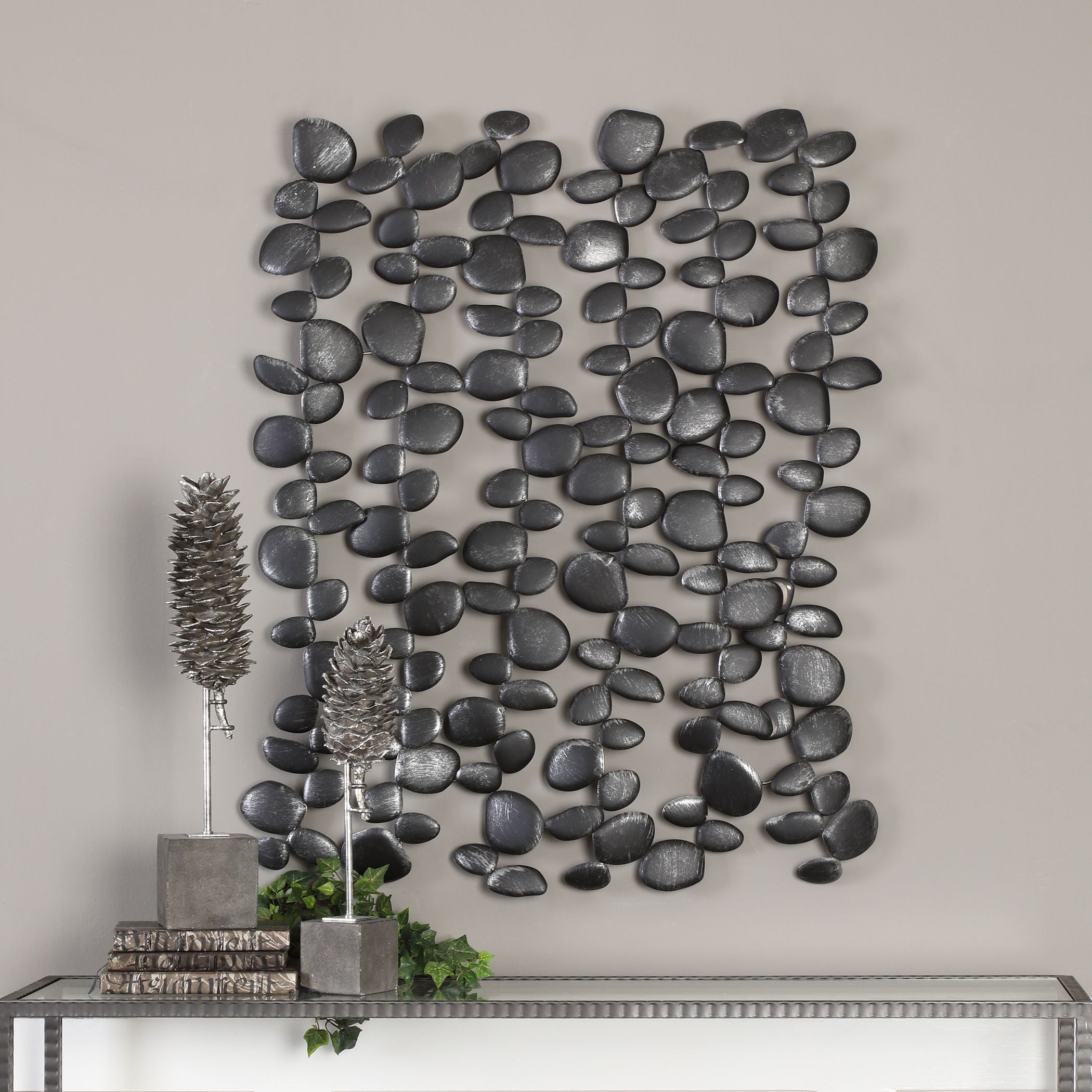 Skipping - Stones Forged Iron Wall Art - Black - Image 2