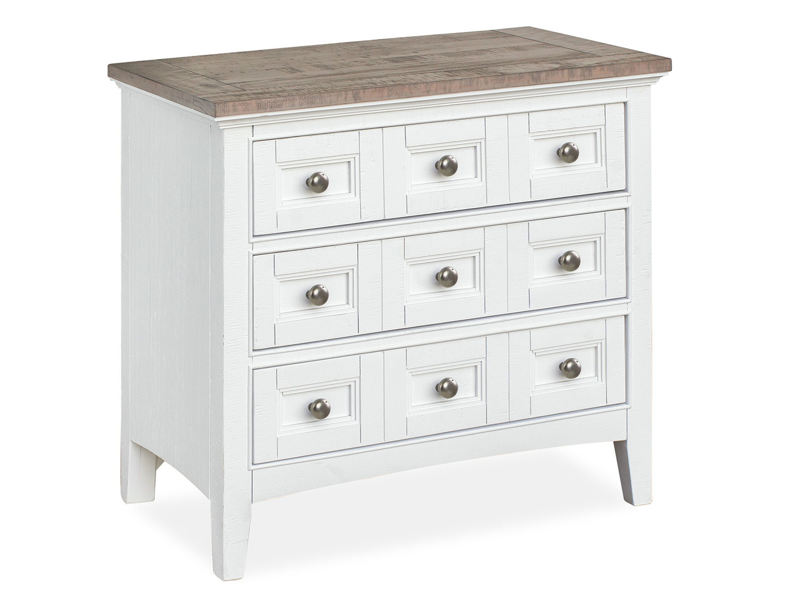 Heron Cove – Two Tone Drawer Nightstand – Chalk White And Dovetail Gray