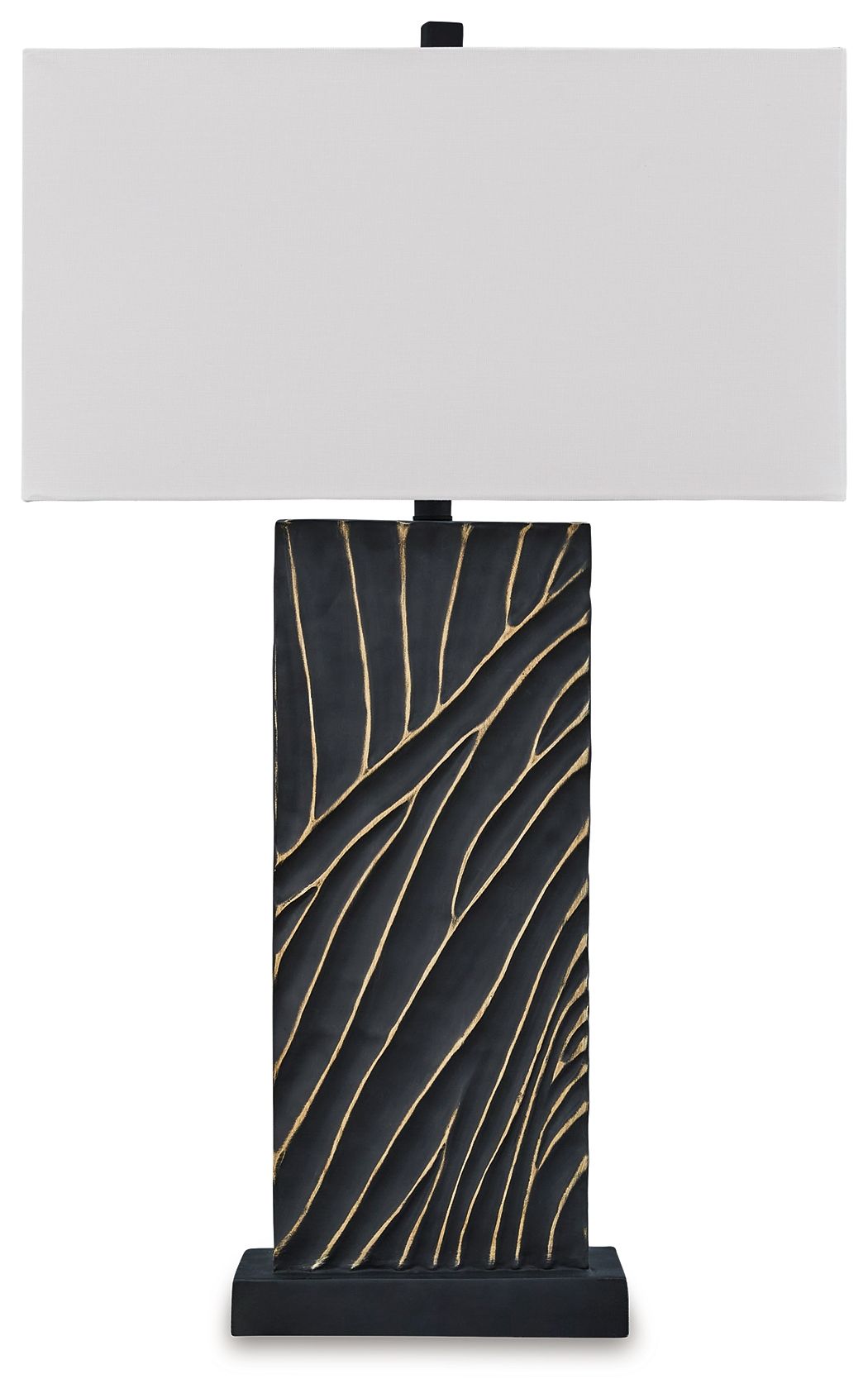 Bartlen - Poly Table Lamp - Black / Gold Finish - Image 1