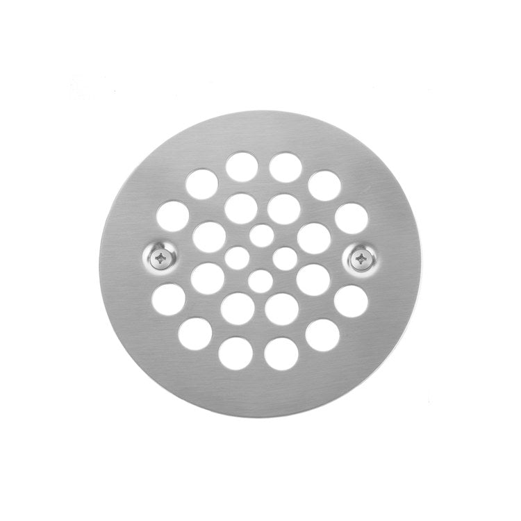 Drain Plate Round Shower 4-1/4 Inch Polished Nickel Brass Depth 1/8 Inch - Image 1
