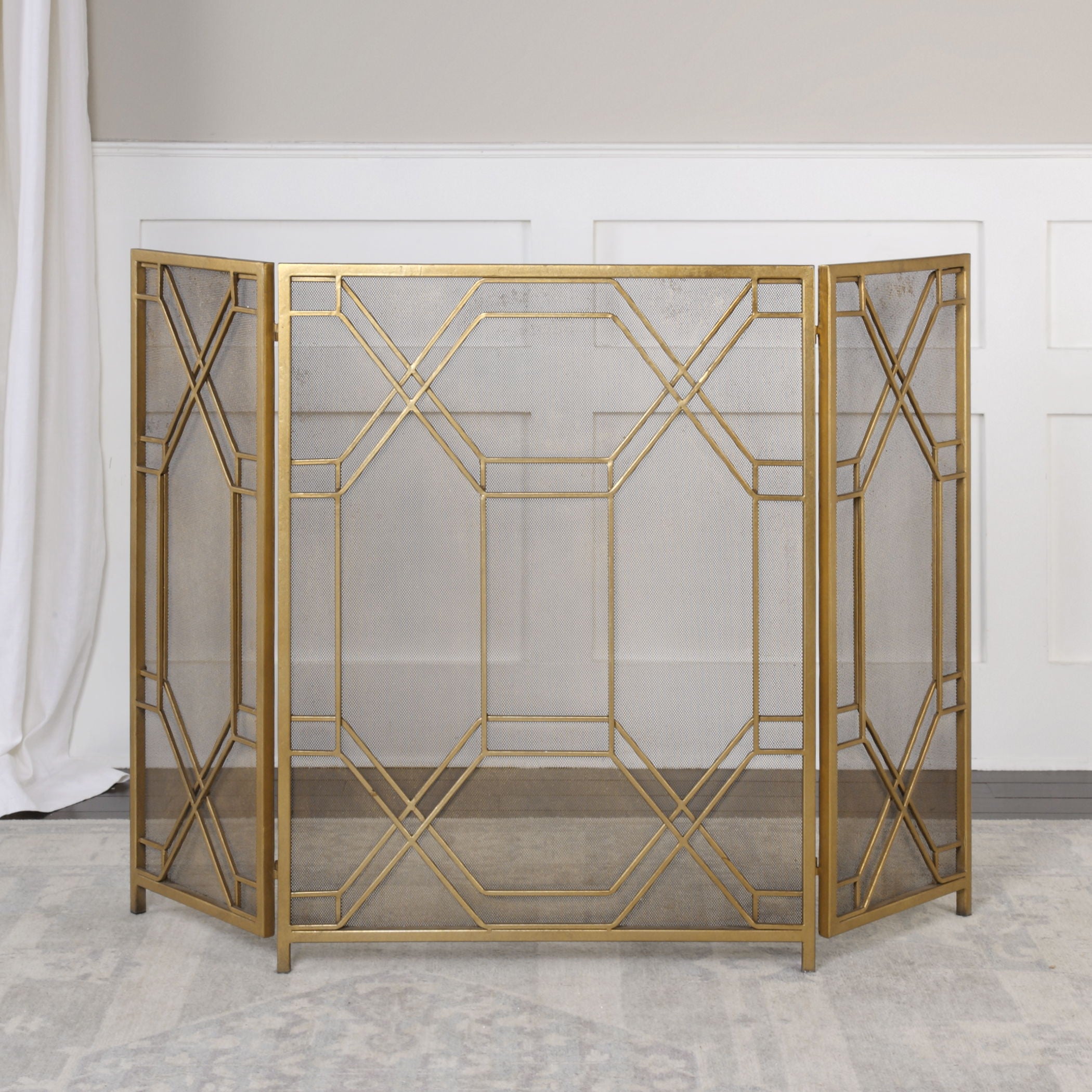 Rosen - Fireplace Screen - Gold - Image 3
