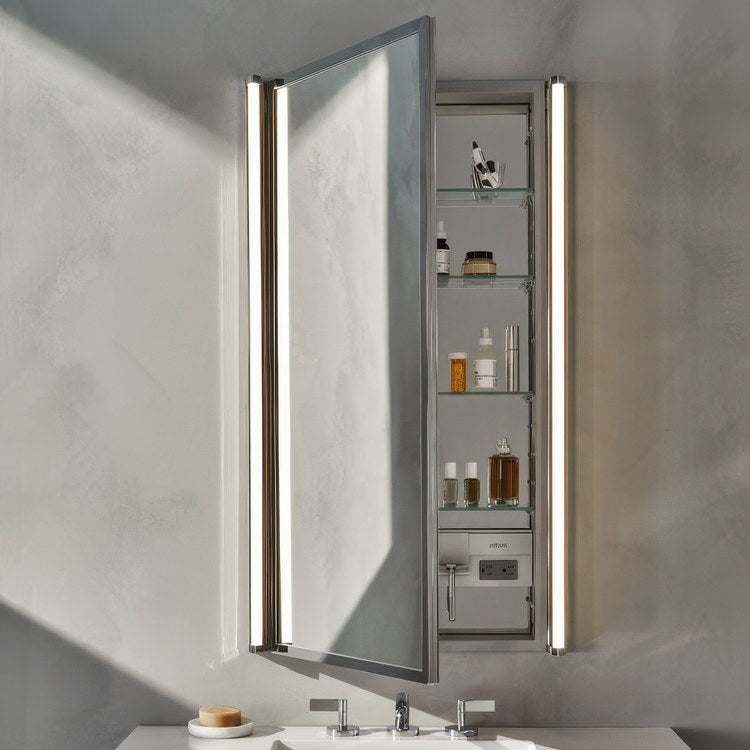Medicine Cabinet Profiles 16 x 30 x 4 Inch 1 Doors Mirror Chrome Left - Image 3