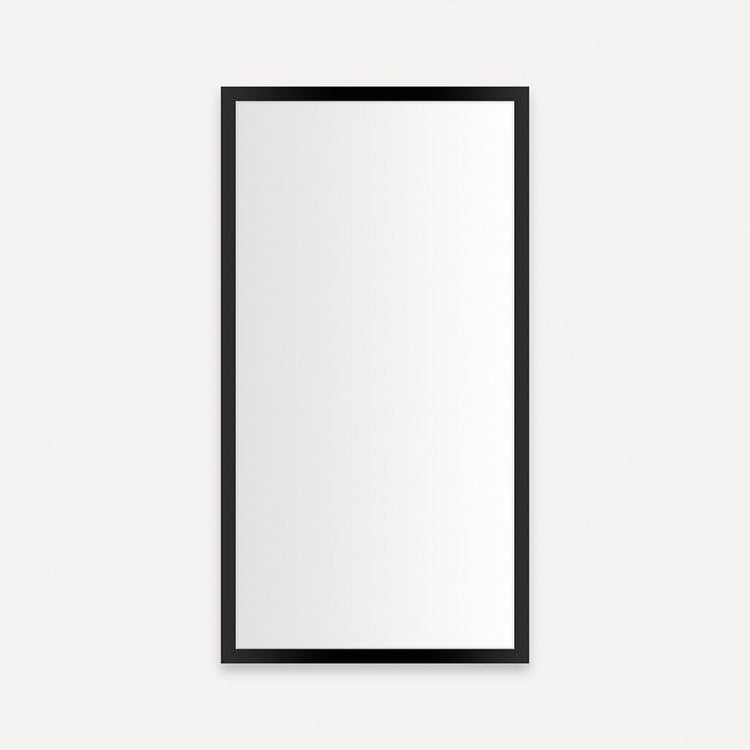 Medicine Cabinet Profiles 16 x 30 x 4 Inch 1 Doors Mirror Matte Black Right - Image 1