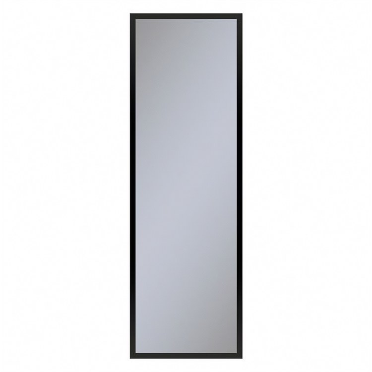 Medicine Cabinet Profiles 16W x 48H x 4D Inch 1 Doors Mirror Matte Black Flat Top Reversible Non-Electric - Image 1
