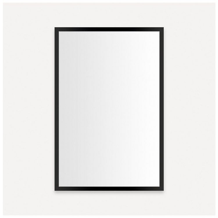 Medicine Cabinet Profiles 20W x 30H x 4D Inch 1 Doors Mirror Matte Black Flat Top Reversible Non-Electric - Image 1