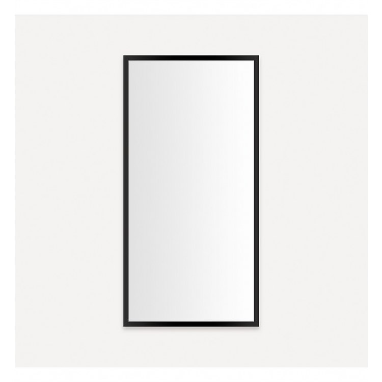 Medicine Cabinet Profiles 20W x 40H x 6D Inch 1 Doors Mirror Matte Black Flat Top Reversible Non-Electric - Image 1