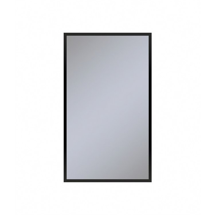 Medicine Cabinet Profiles 24W x 40H x 4D Inch 1 Doors Mirror Matte Black Flat Top Reversible Non-Electric - Image 1