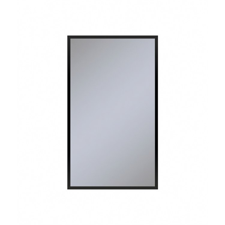 Medicine Cabinet Profiles 24W x 40H x 6D Inch 1 Doors Mirror Matte Black Flat Top Reversible Non-Electric - Image 1