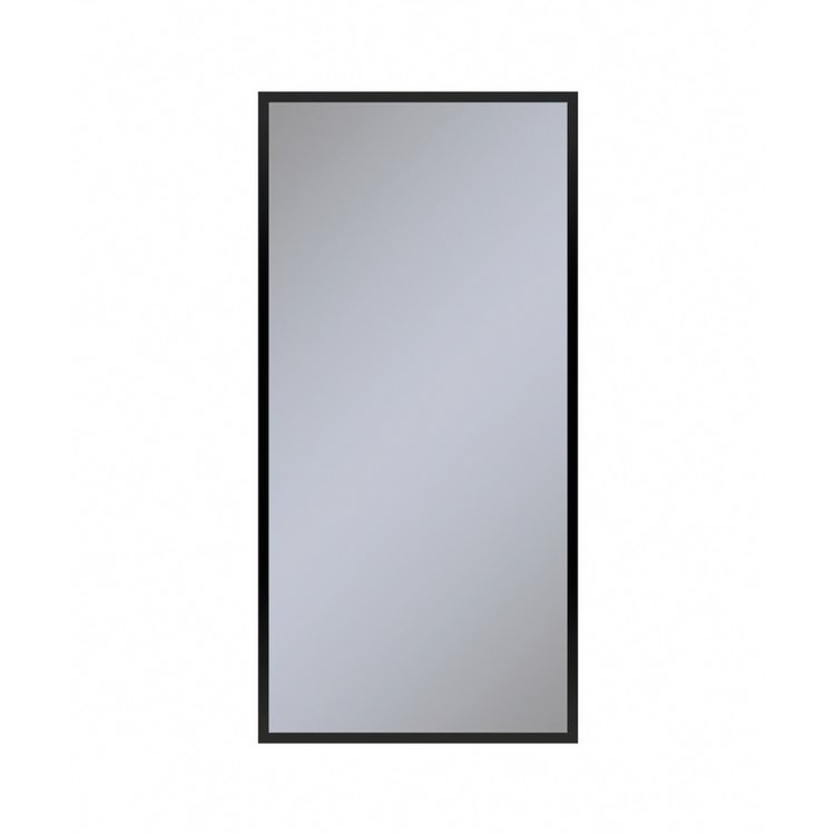 Medicine Cabinet Profiles 24W x 48H x 4D Inch 1 Doors Mirror Matte Black Flat Top Reversible Non-Electric - Image 1