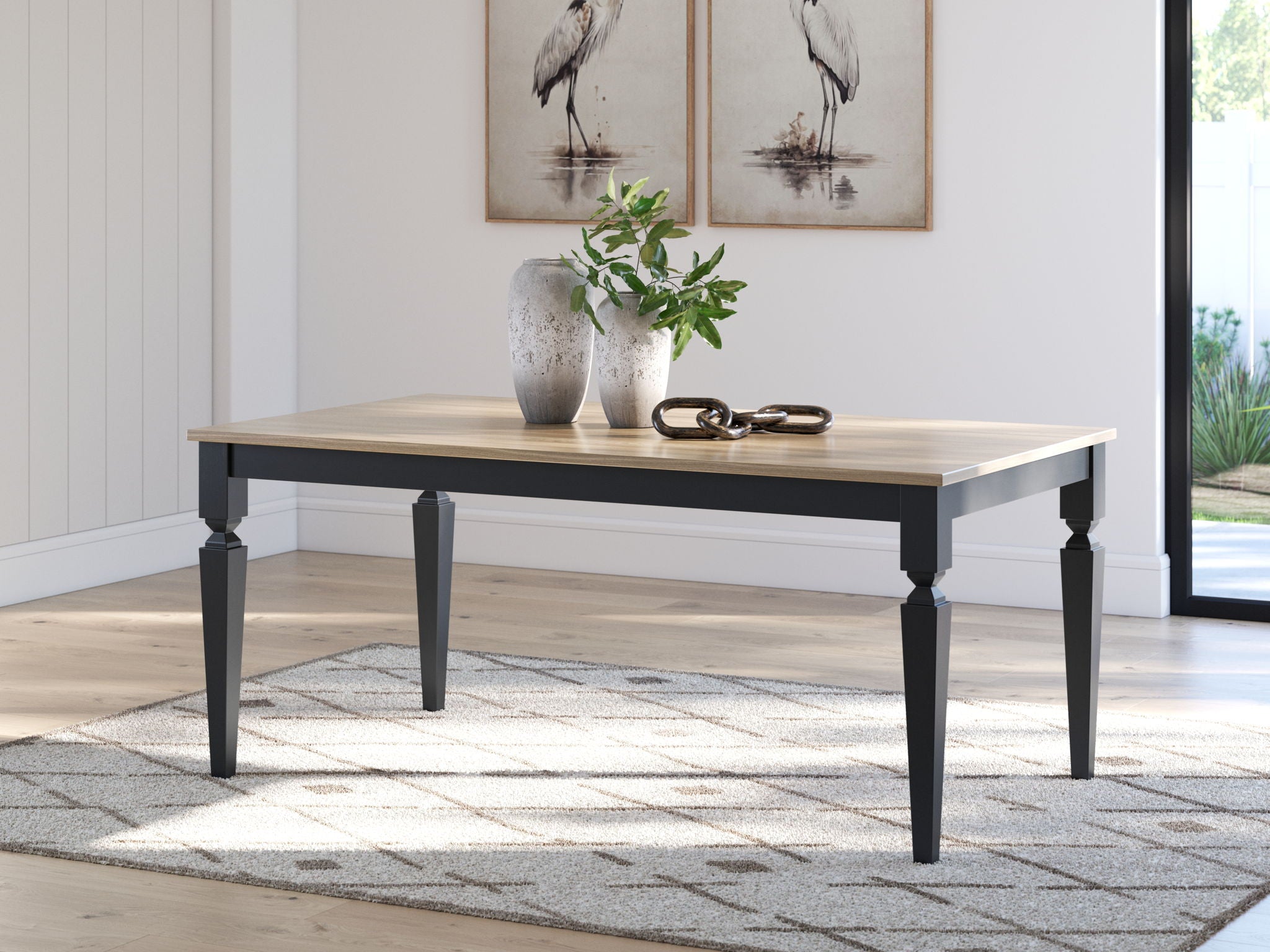 Brenkerton – Rectangular Dining Room Table – Grayish Brown / Black