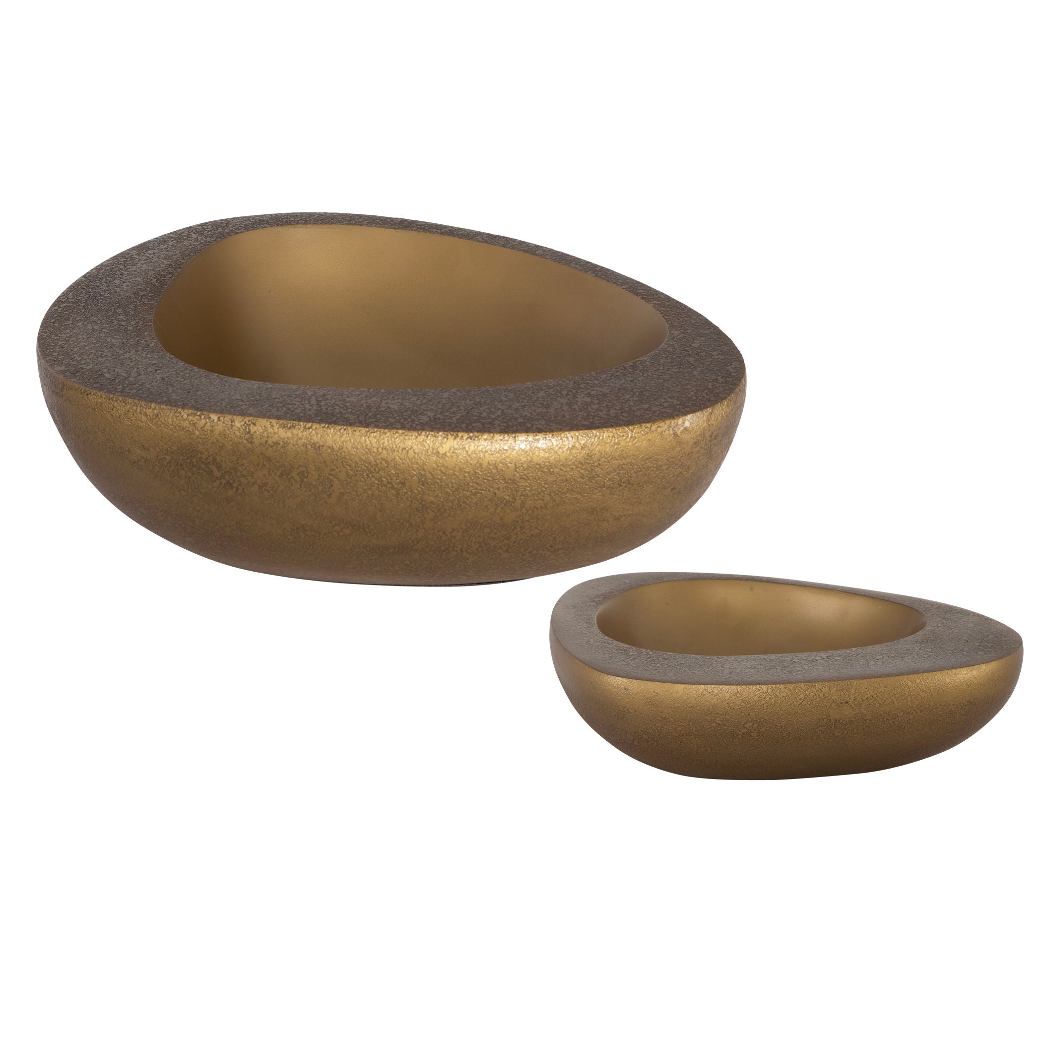 Ovate – Bowls (Set of 2) – Brass