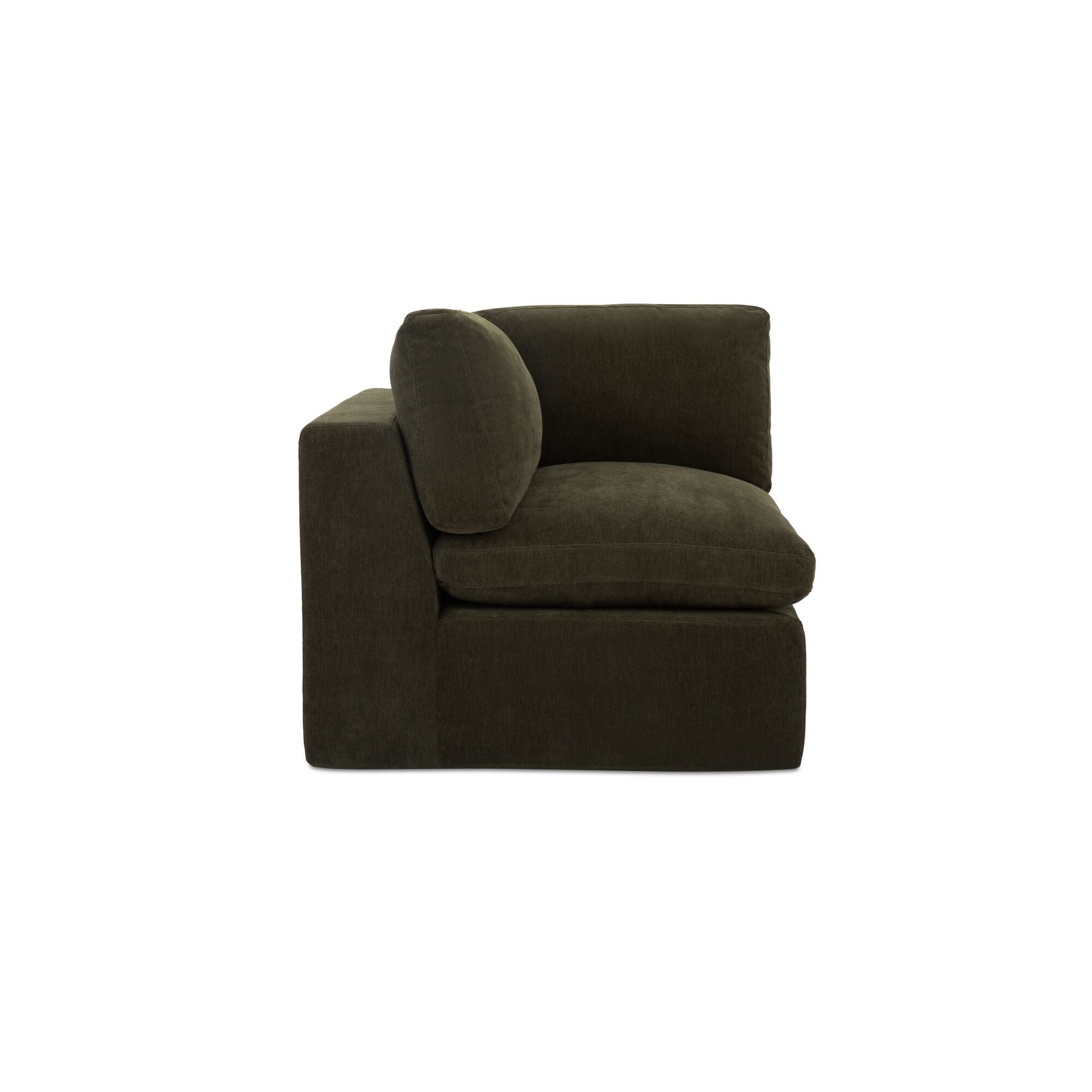 Cates - Corner Chair - Dark Green - Image 1