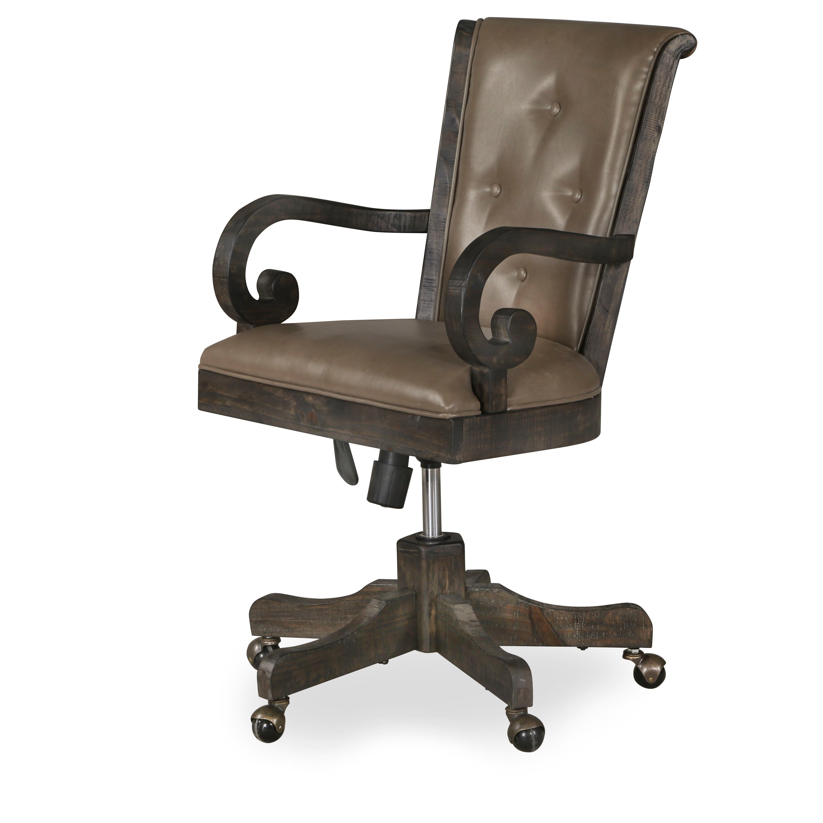 Bellamy – Fully Upholstered Desk Chair – Peppercorn