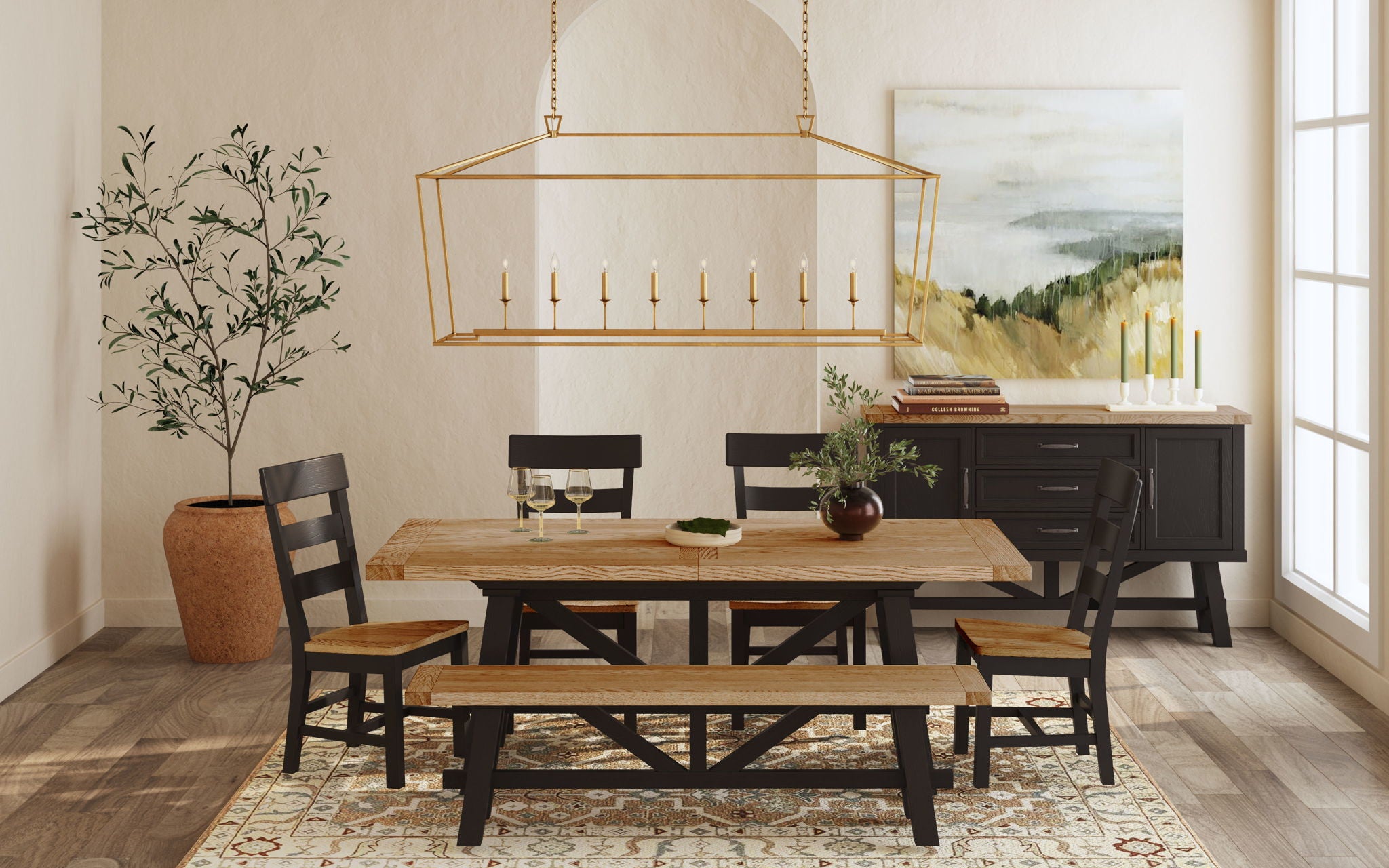 Hendricks - Ladder Chair - Rustic Wheat / Raven - Image 3