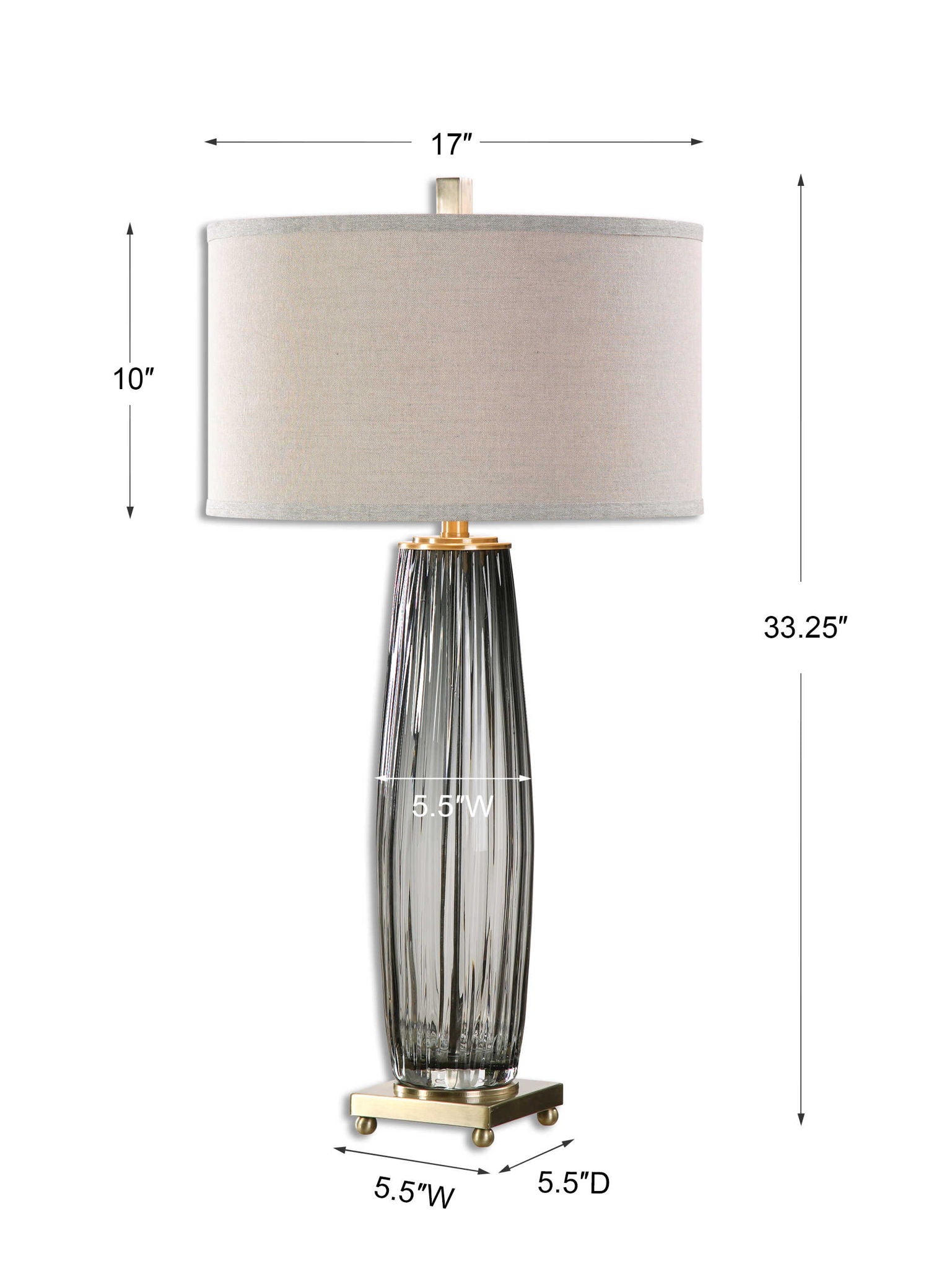 Vilminore - Glass Table Lamp - Gray - Image 2