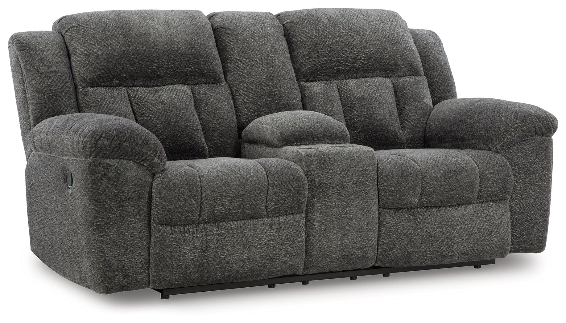 Frohn – Dbl Reclining Loveseat With Console – Fabric – Graphite