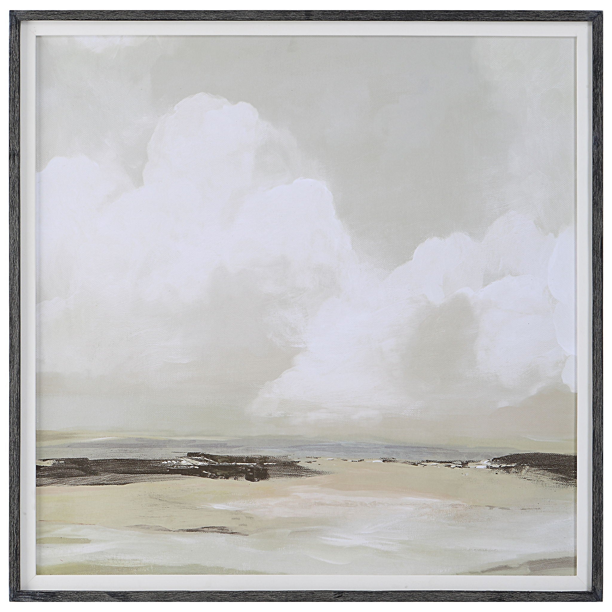 Soft Clouds – Framed Print – Pearl Silver