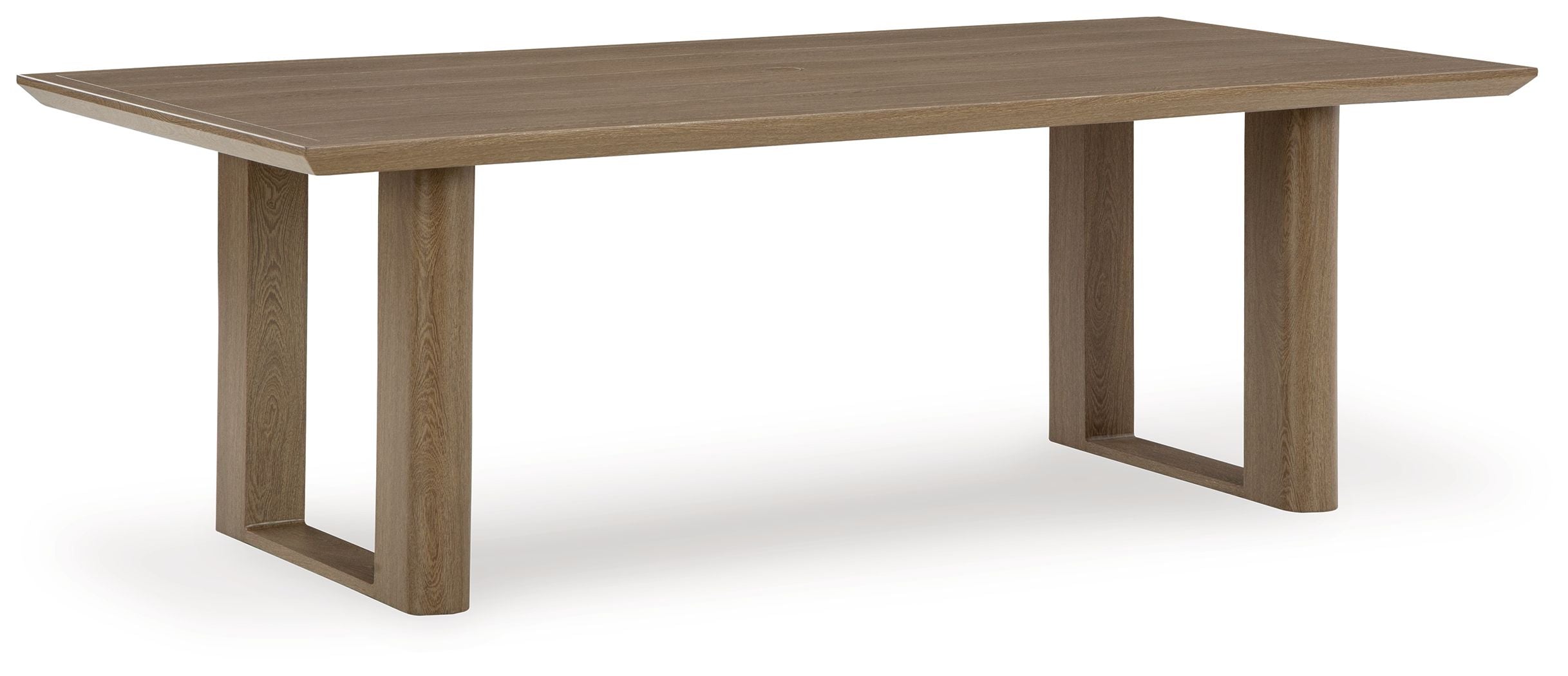 Serene Bay - Rectangular Dining Table With Umbrella Option - Dark Brown - Image 1