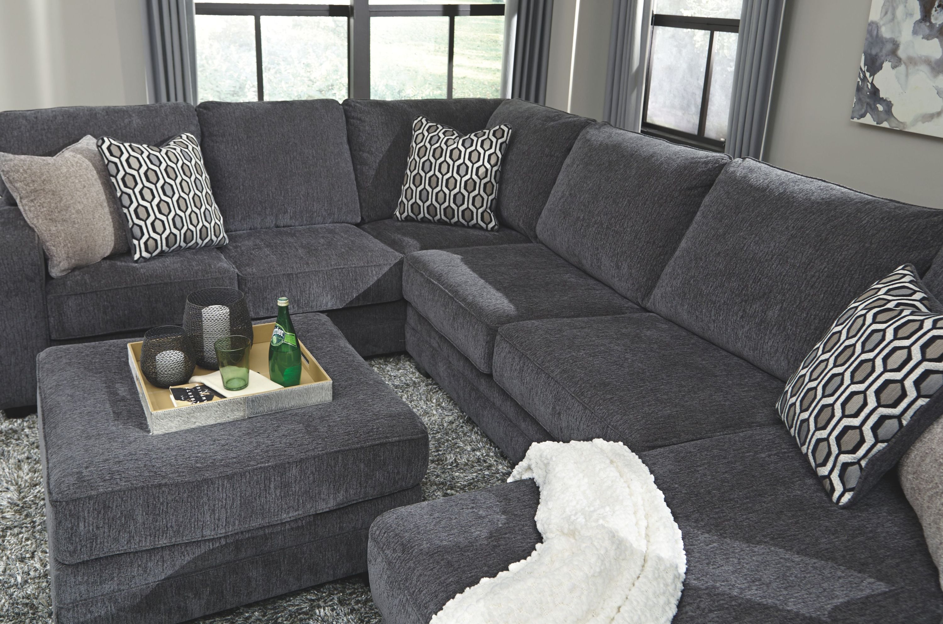Tracling - Oversized Accent Ottoman - Slate - Image 3