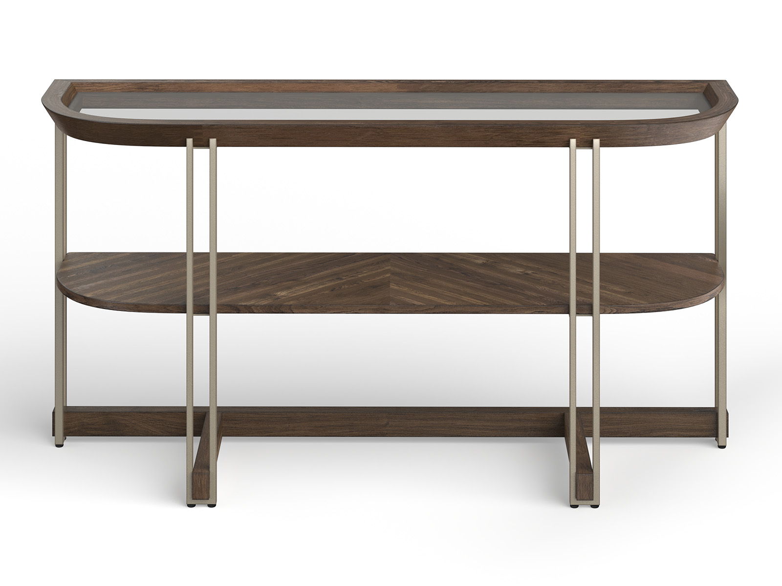 Elora – Demilune Sofa Table – Walnut